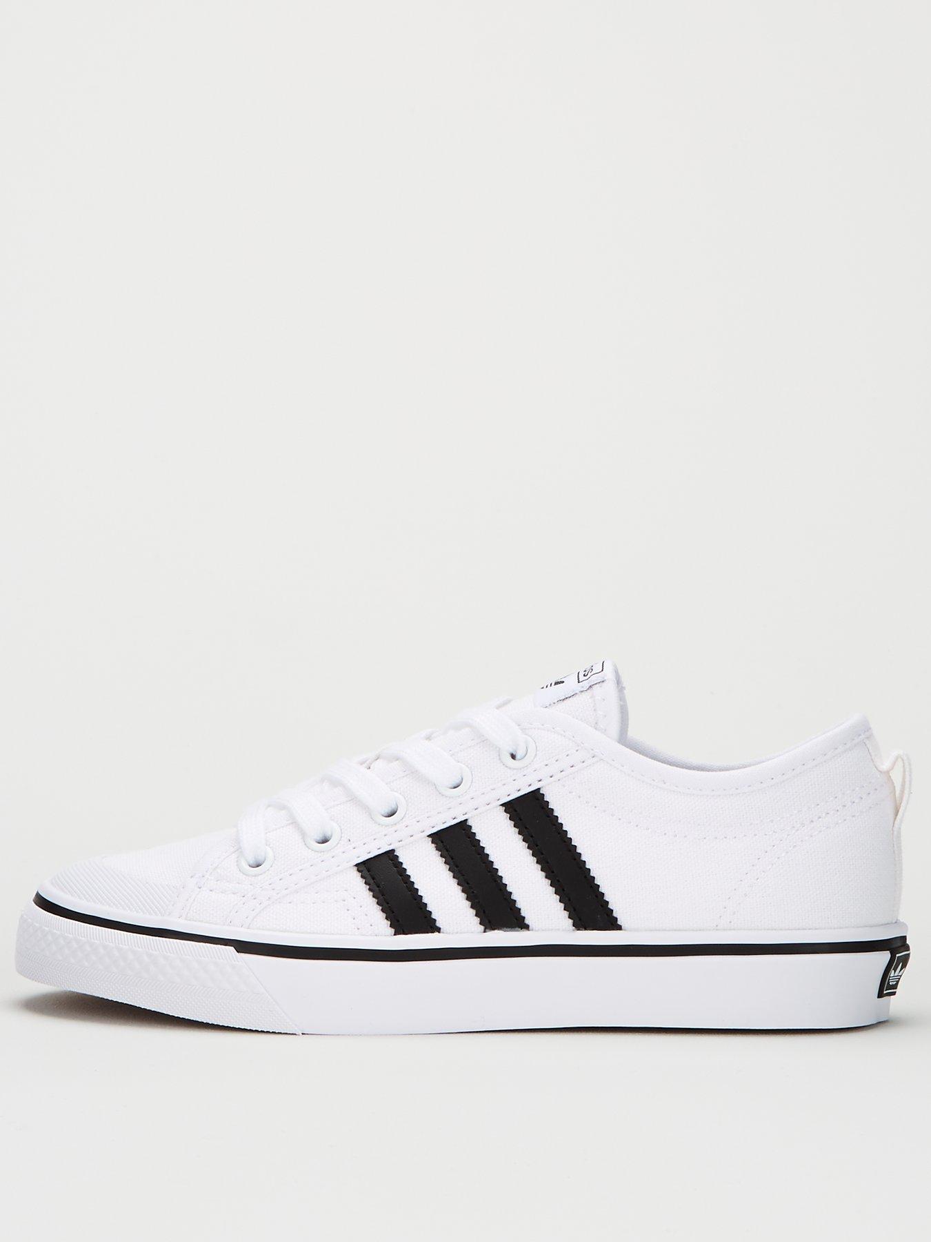 Fajarv: White Adidas Nizza Trainers Junior