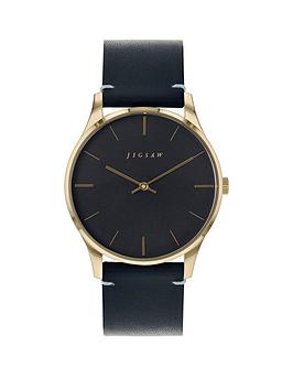 jigsaw-jigsaw-black-and-gold-detail-dial-black-leather-strap-ladies-watch