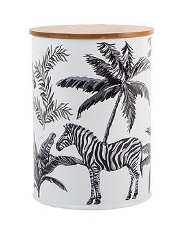 summerhouse-by-navigate-madagascar-canister-with-bamboo-lid-ndash-zebra