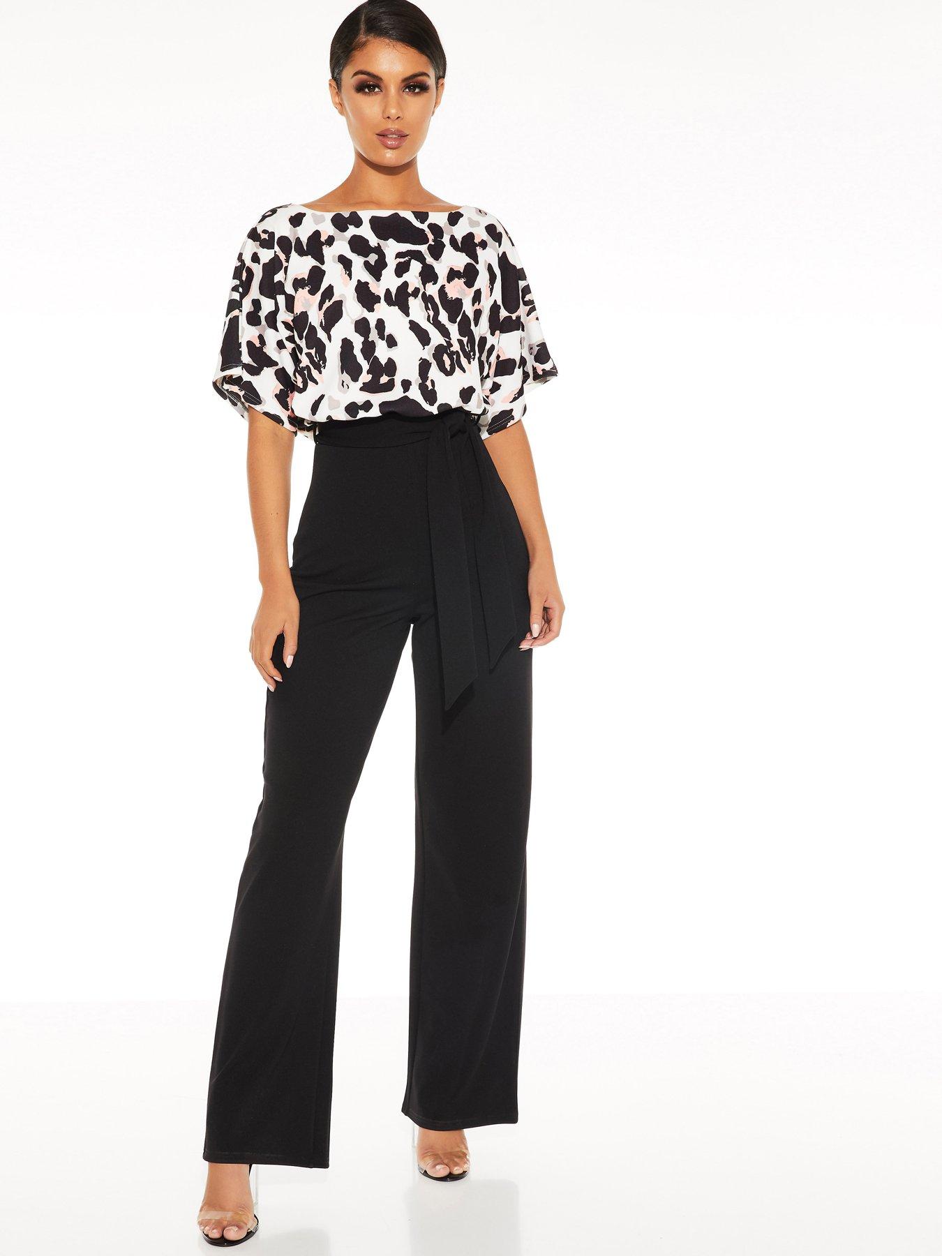 quiz navy batwing jumpsuit