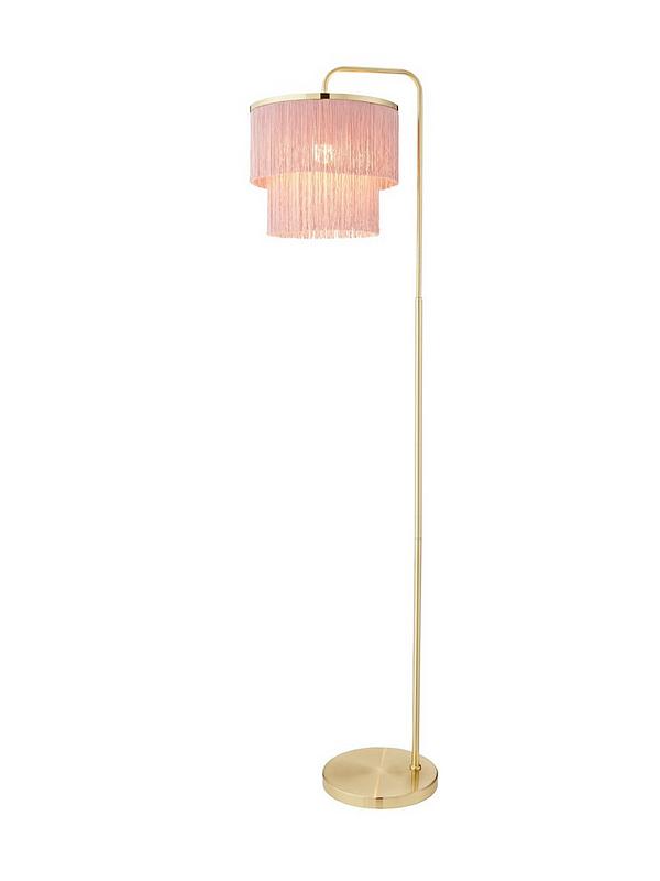 Tulsa Fringe Floor Lamp Pink, Pink Floor Lamp