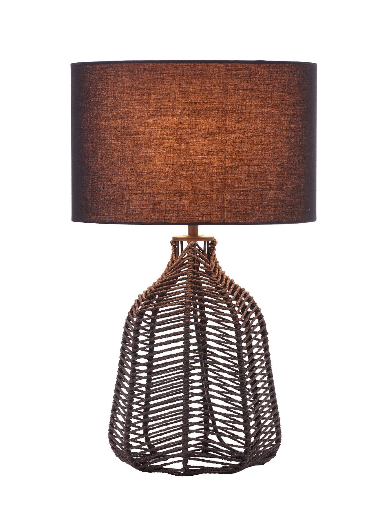 rattan bedside lamp