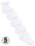 v-by-very-girls-5-pack-diamond-stitch-ruffle-frill-school-ankle-socks-whitefront