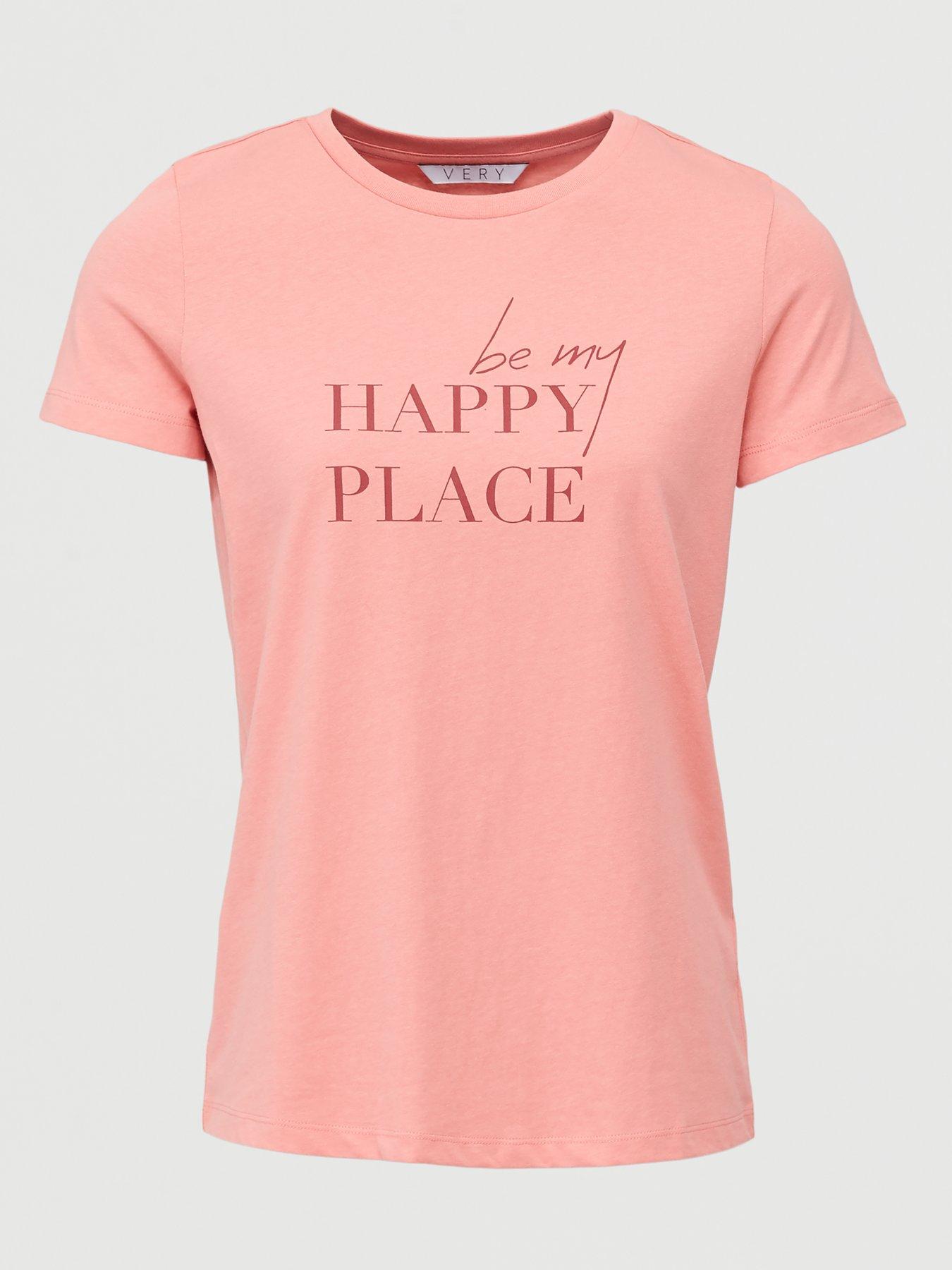 V By Very Be My Happy Place Tee Littlewoodsireland Ie