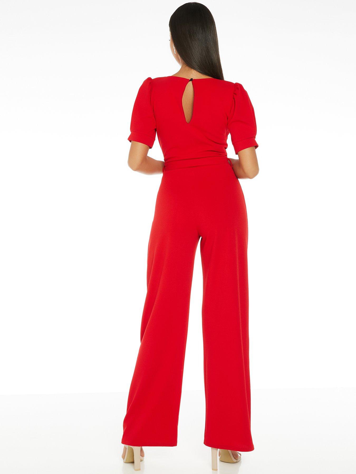 quiz red playsuit