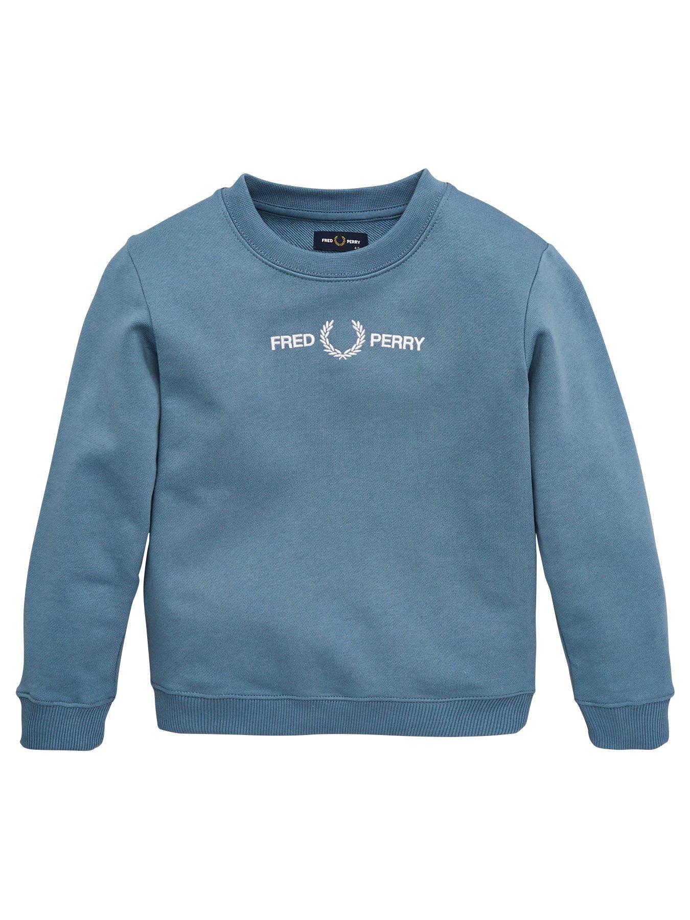 fred perry light blue jumper