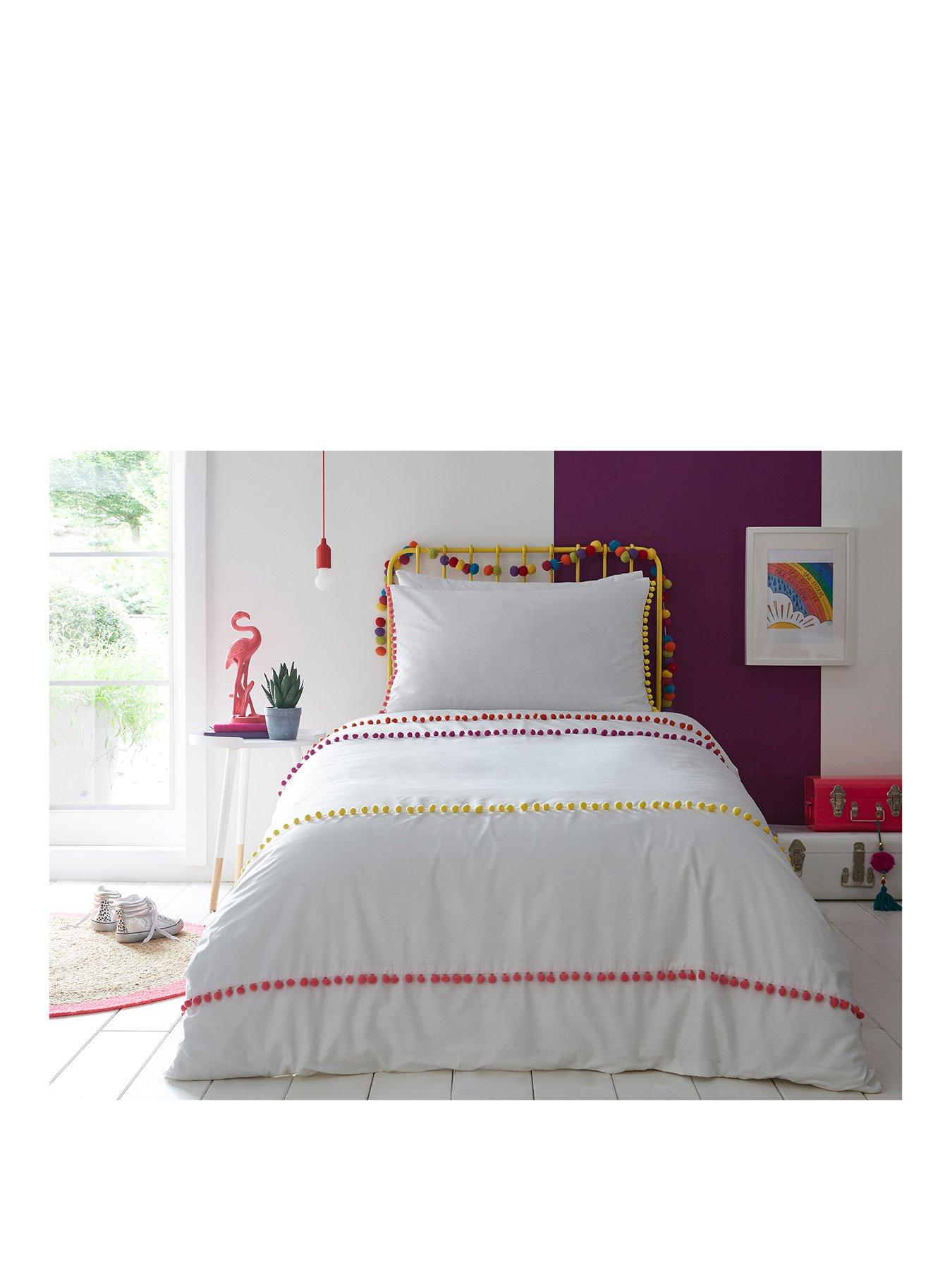 Appletree Pom Pom Stripe Duvet Set Single Littlewoodsireland Ie