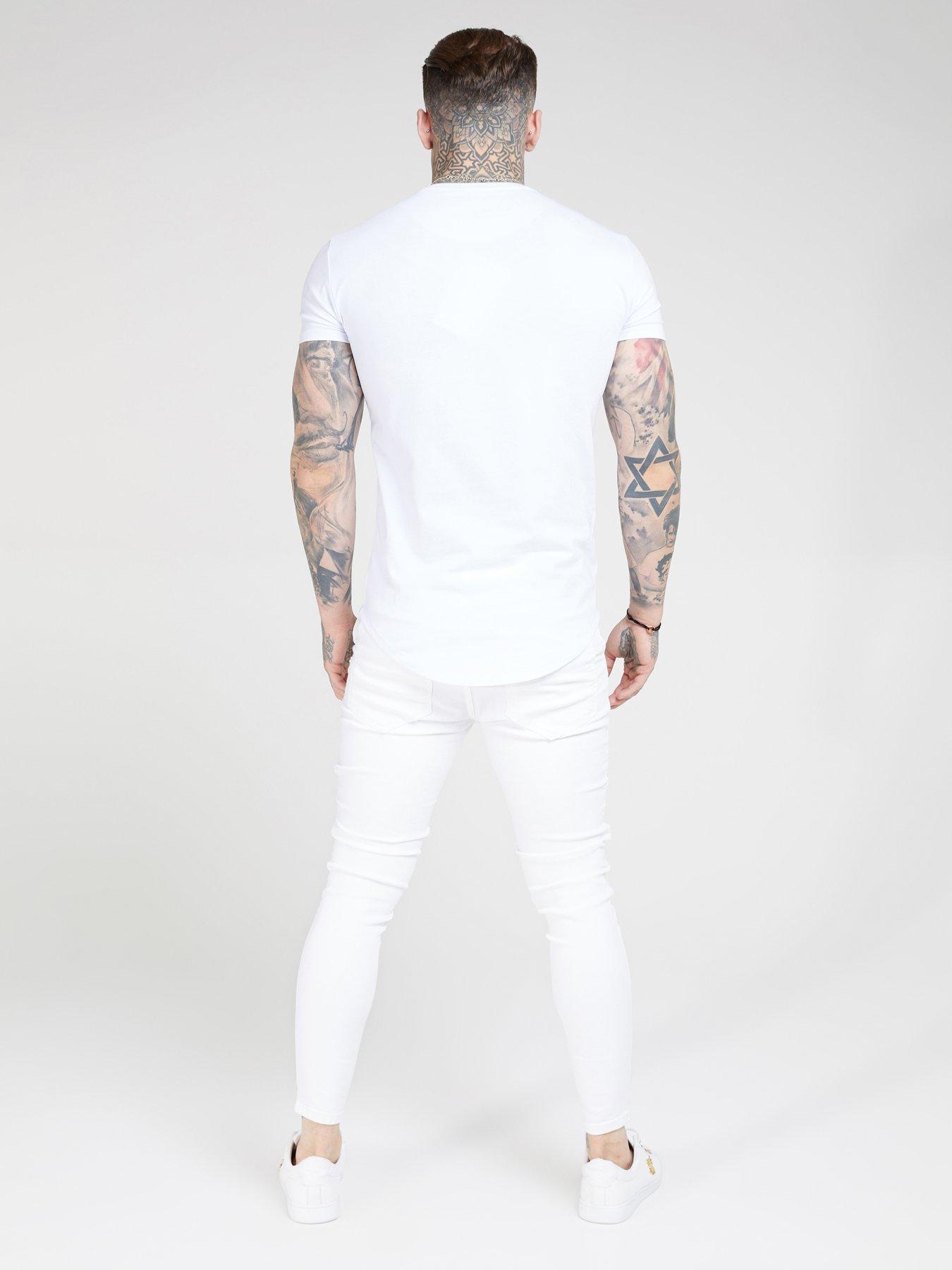 siksilk white jeans