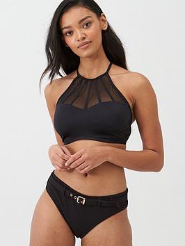 pour-moi-space-high-neck-underwired-cami-top-black
