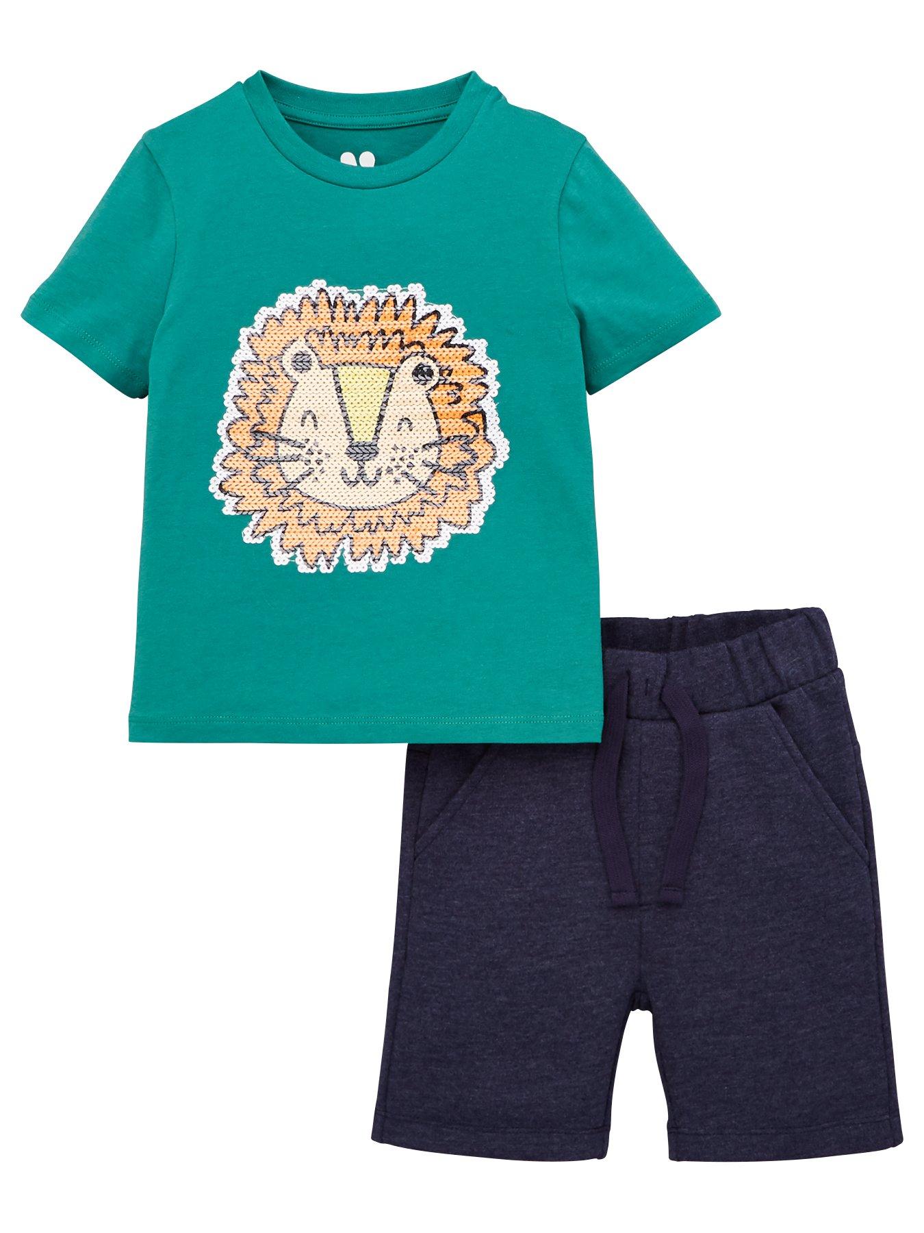 Age 4-5 years Boy/'s Roar Design Short Sleeve T-Shirt Blue NEW