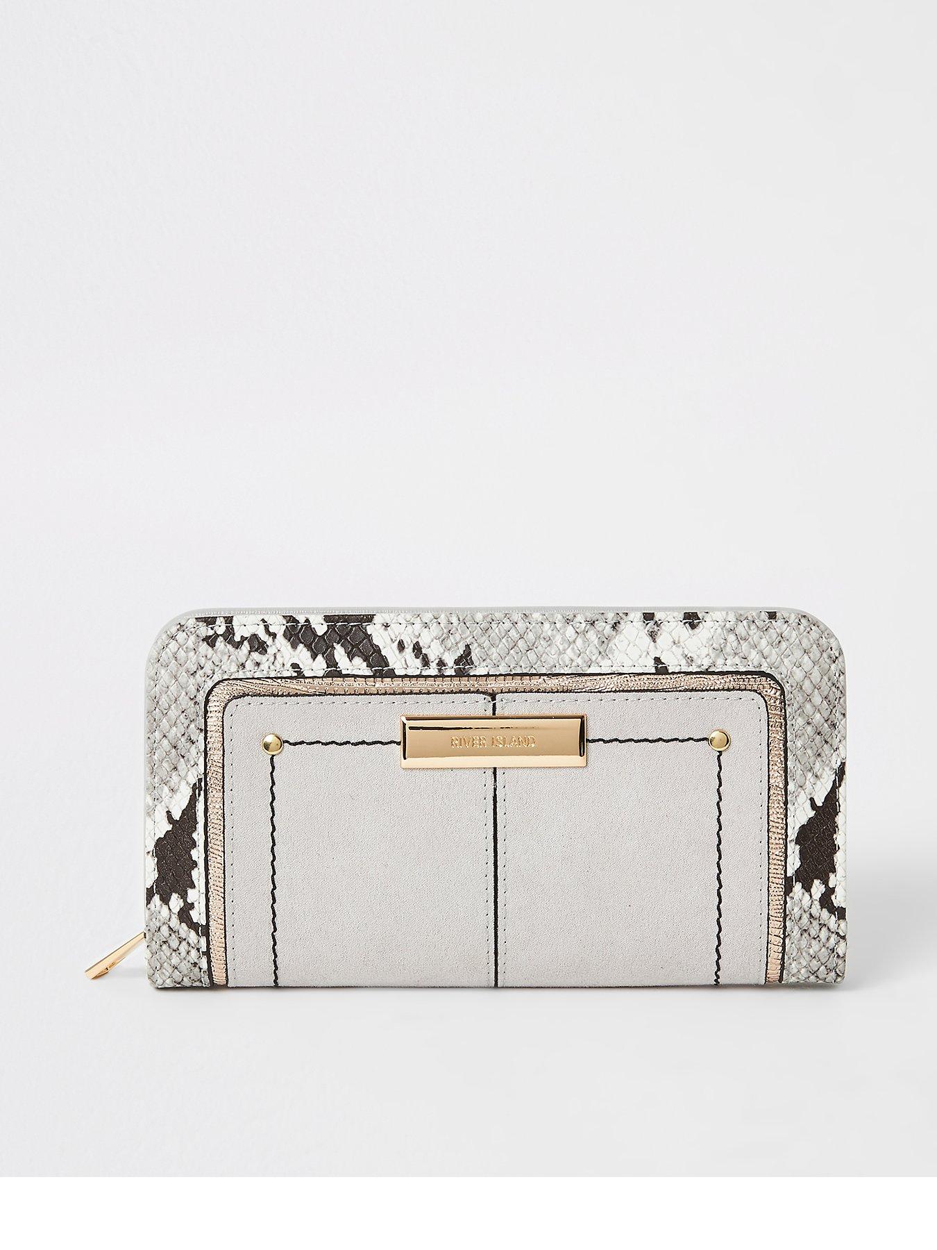 river island grey purse