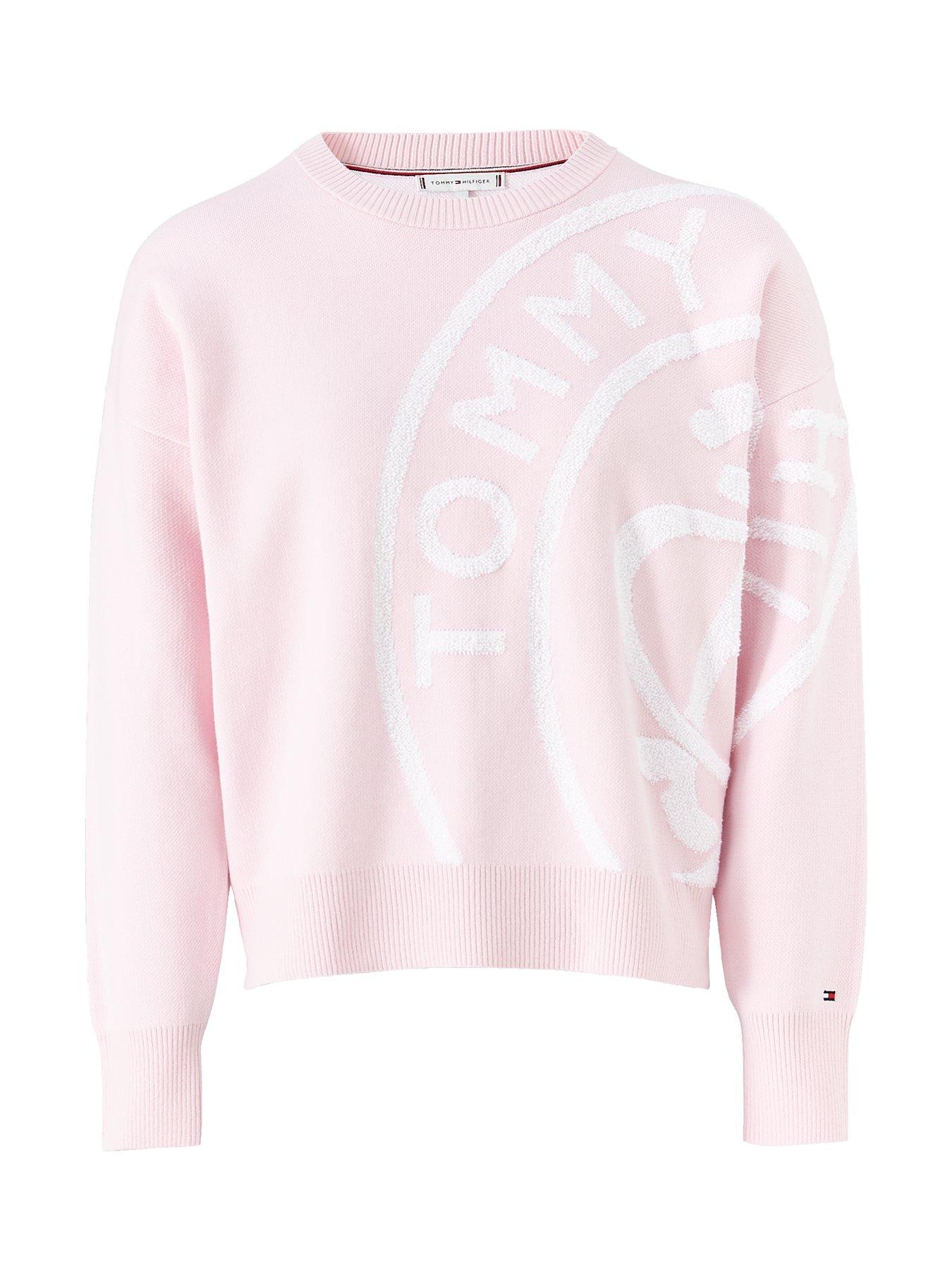 hot pink tommy hilfiger sweatshirt