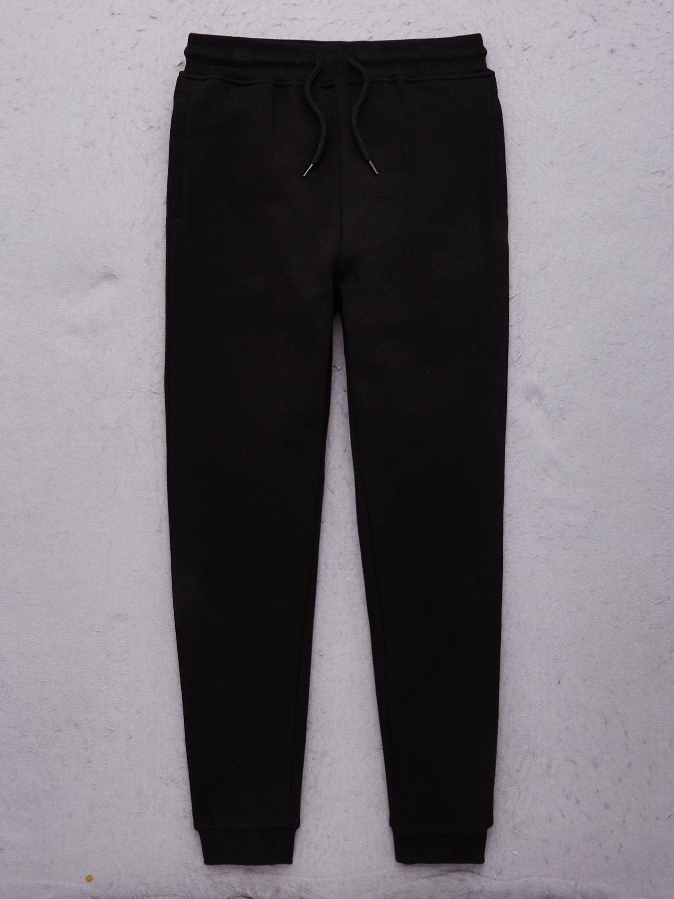 black jogging bottoms school