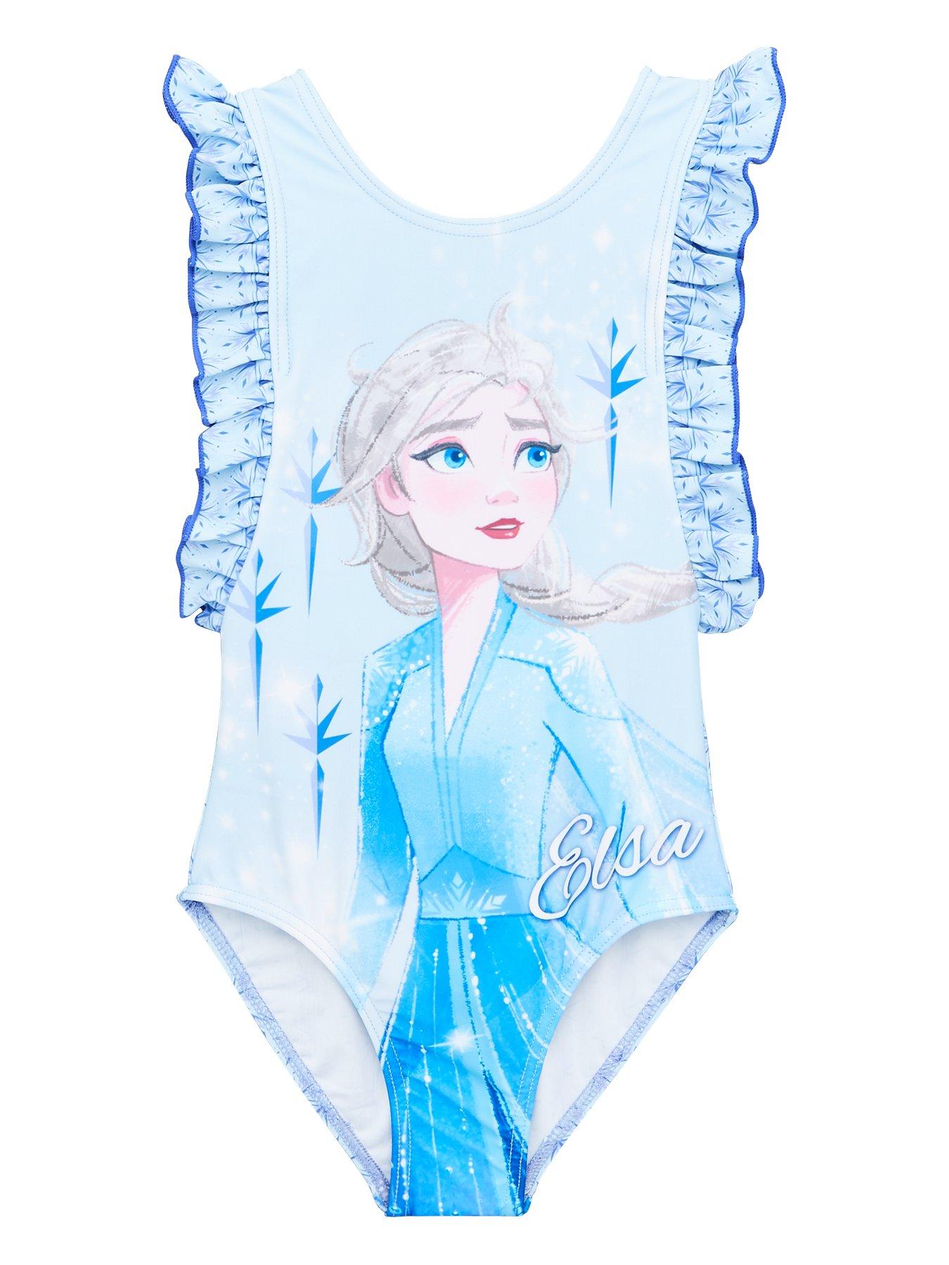 Swimwear OFFICIAL Disney Frozen ELSA Swim Suit COSTUME SET UPF UV