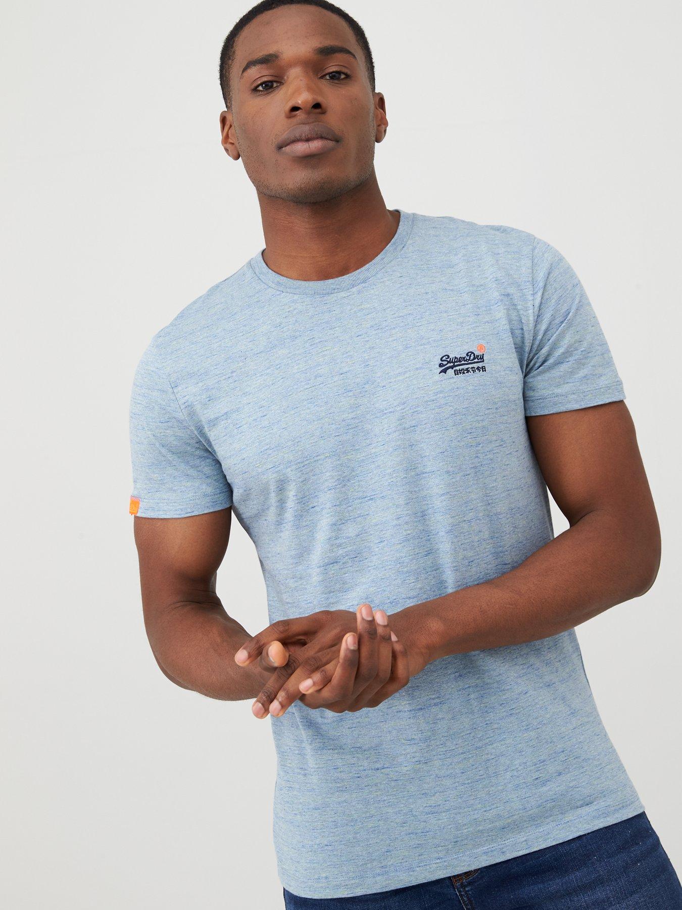 Superdry Mens New Orange Label Vintage Embroidered T Shirt Pastel Pink Blue Mint