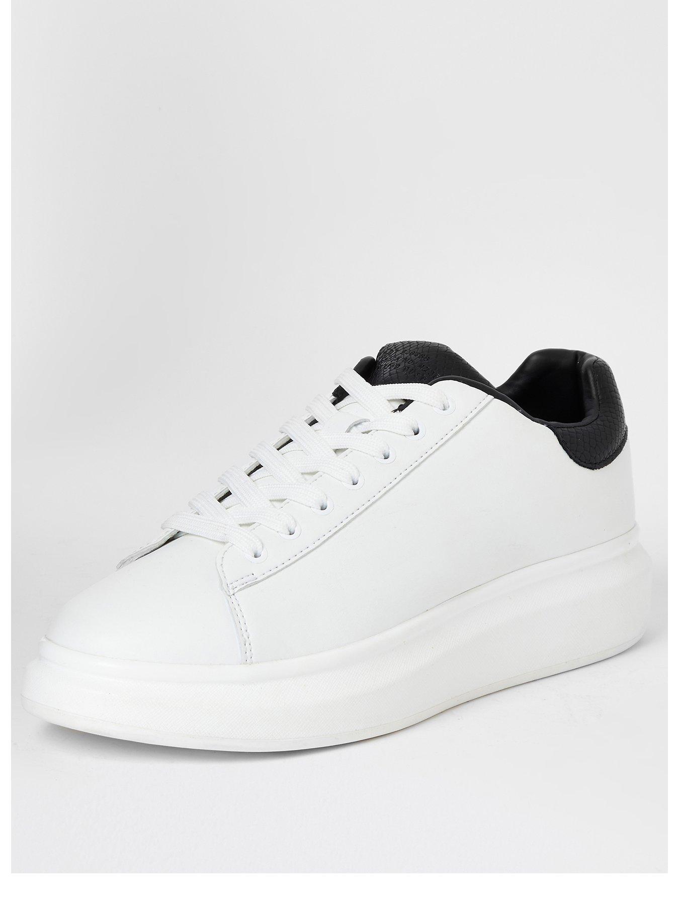 white chunky sole trainers