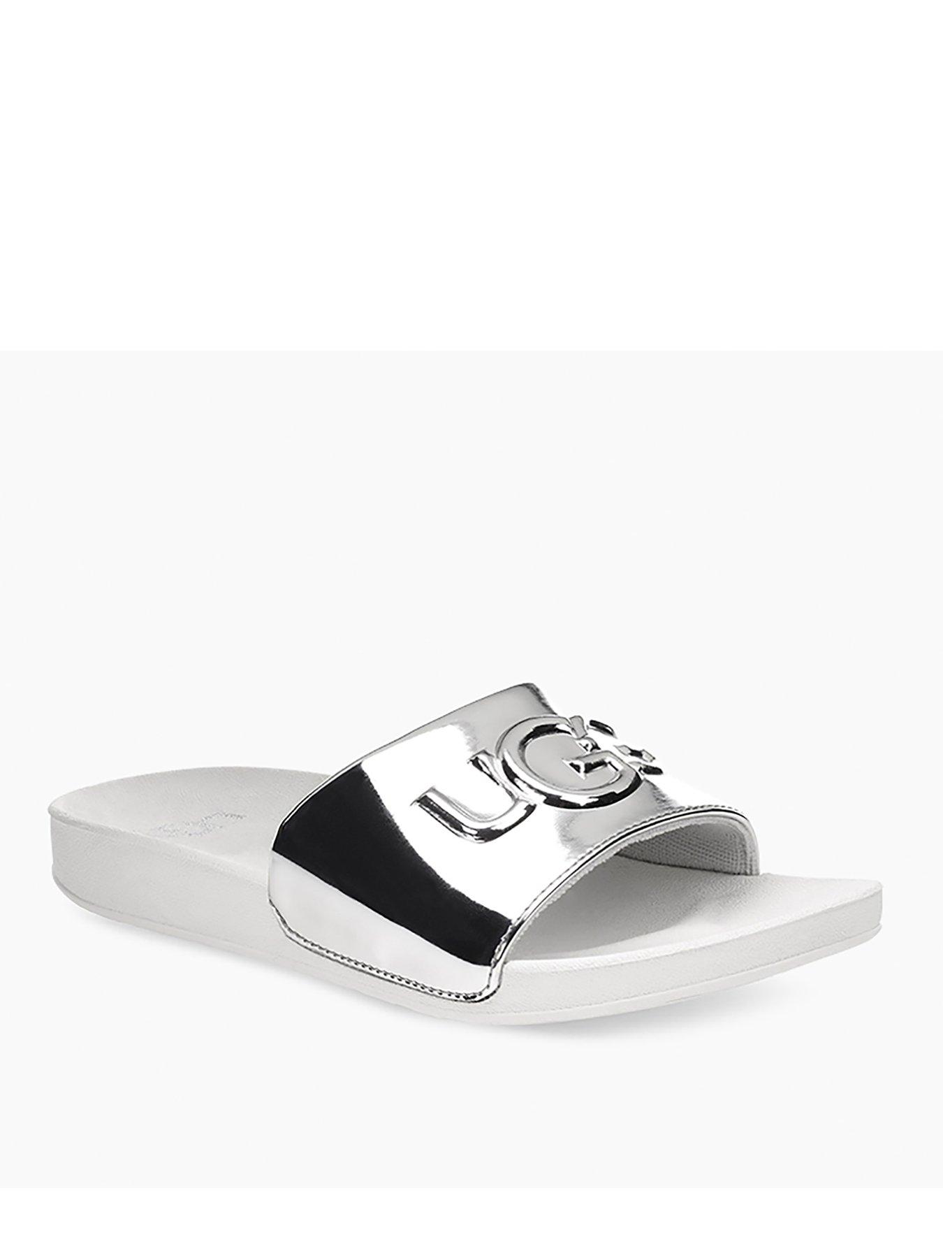 ugg silver sliders