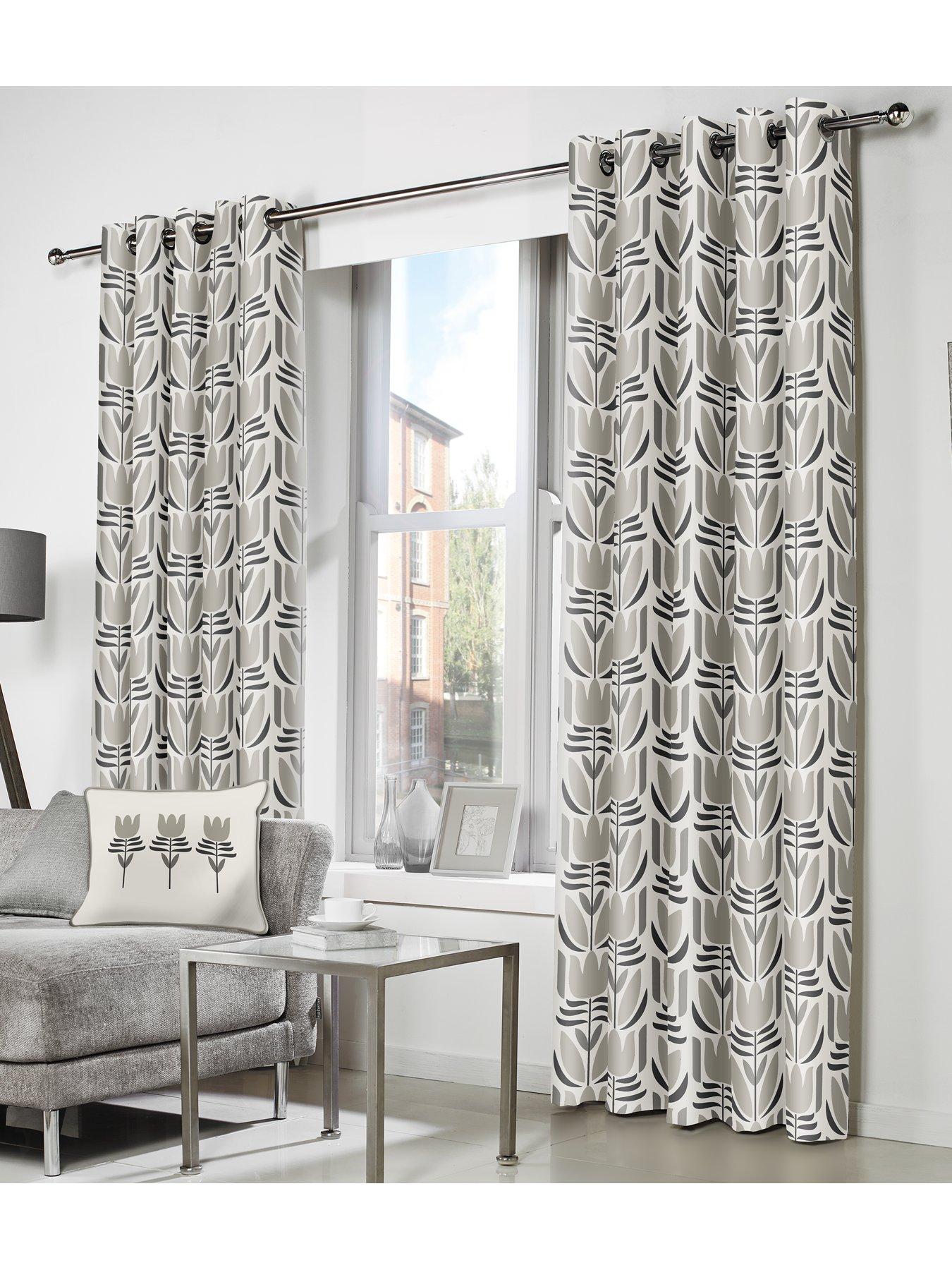 Fusion Haldon Lined Eyelet Curtains 66x90 Littlewoodsireland Ie