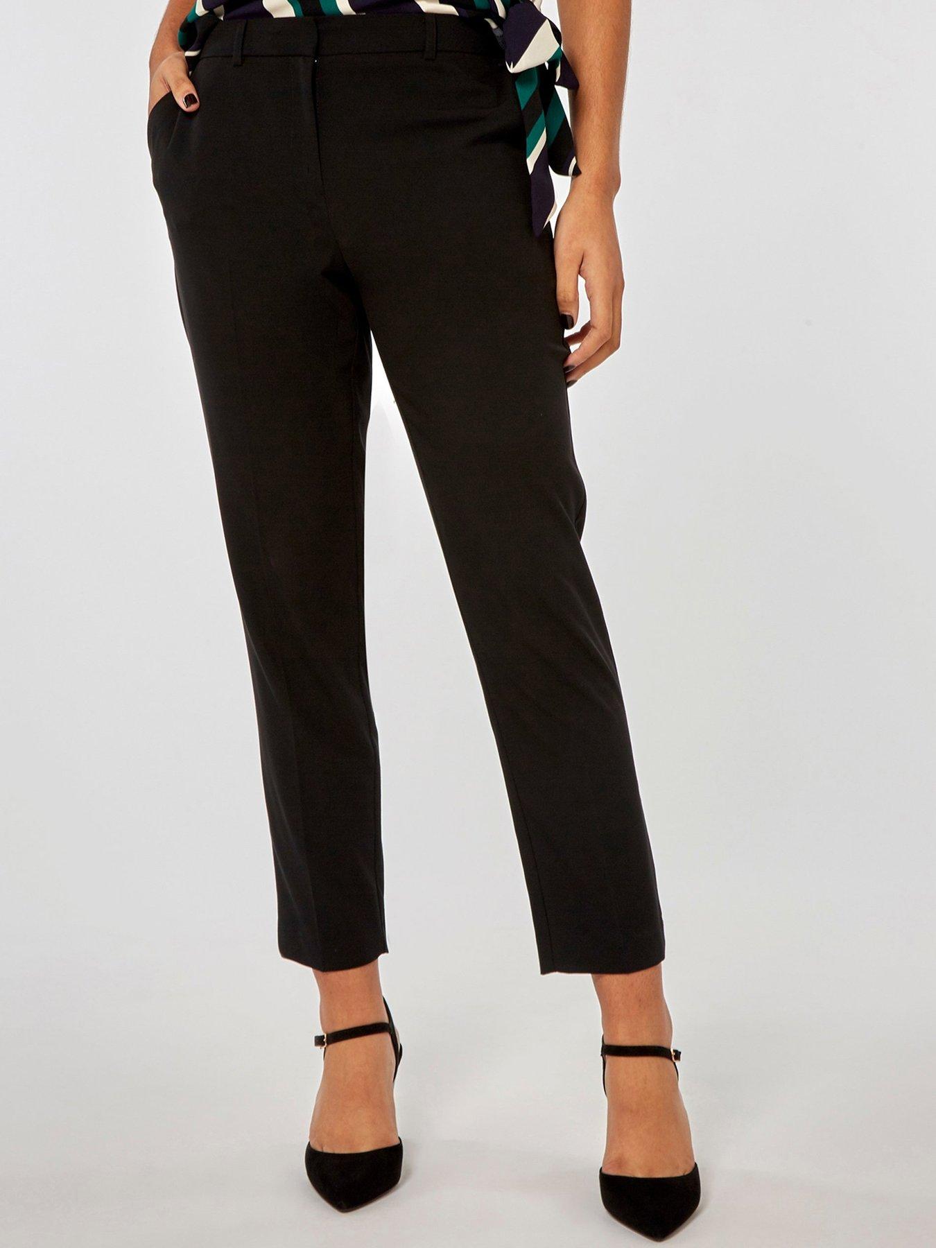 womens black ankle grazer trousers
