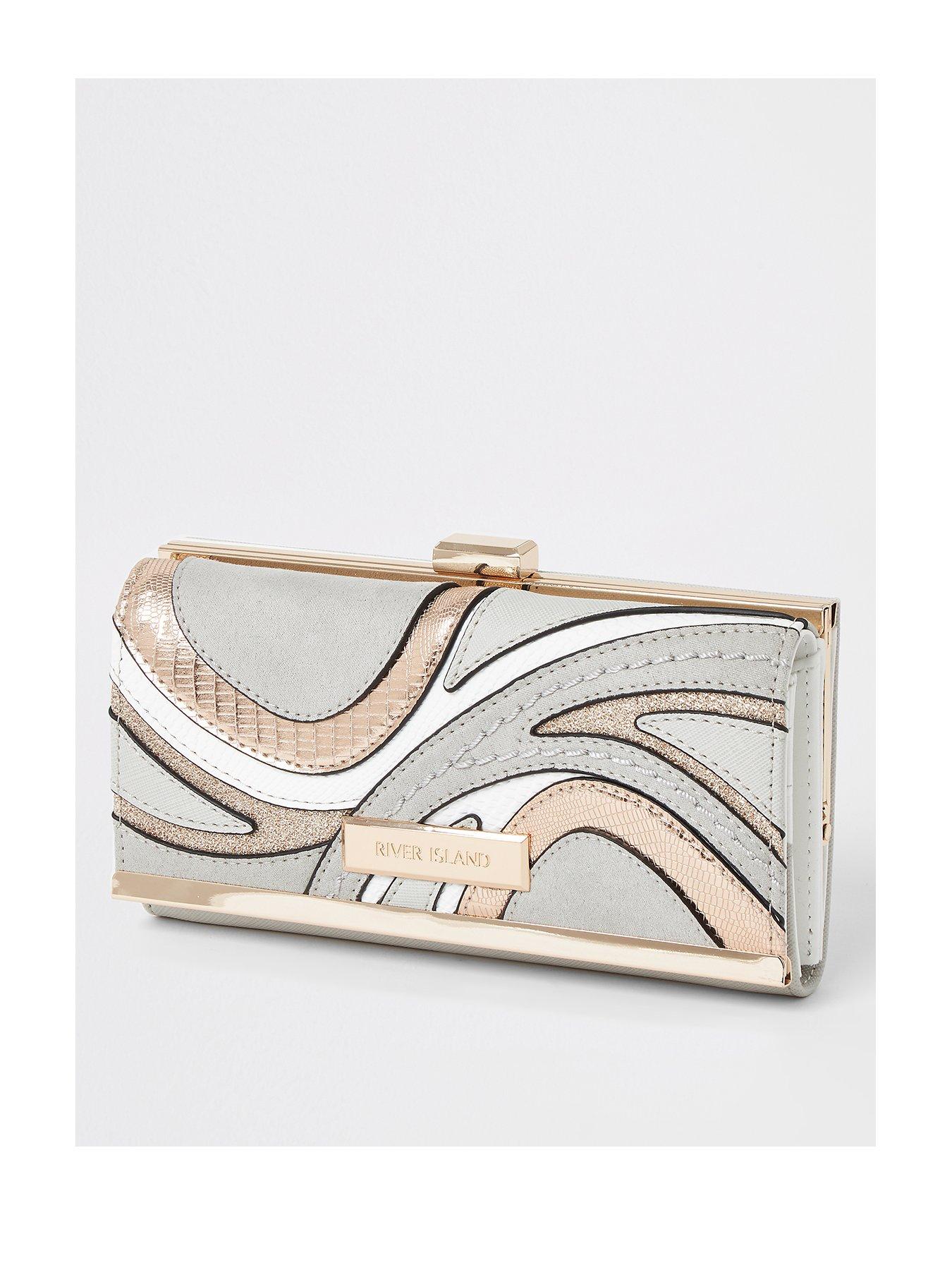 river island purse grey