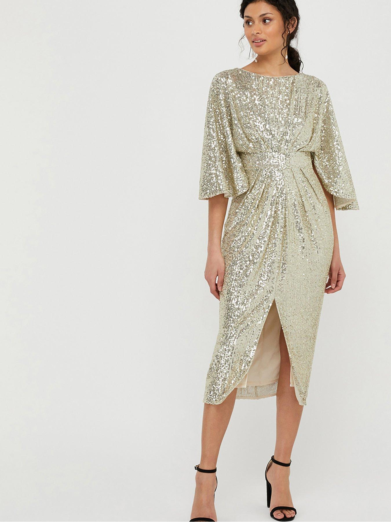 shiny oasis midi dress