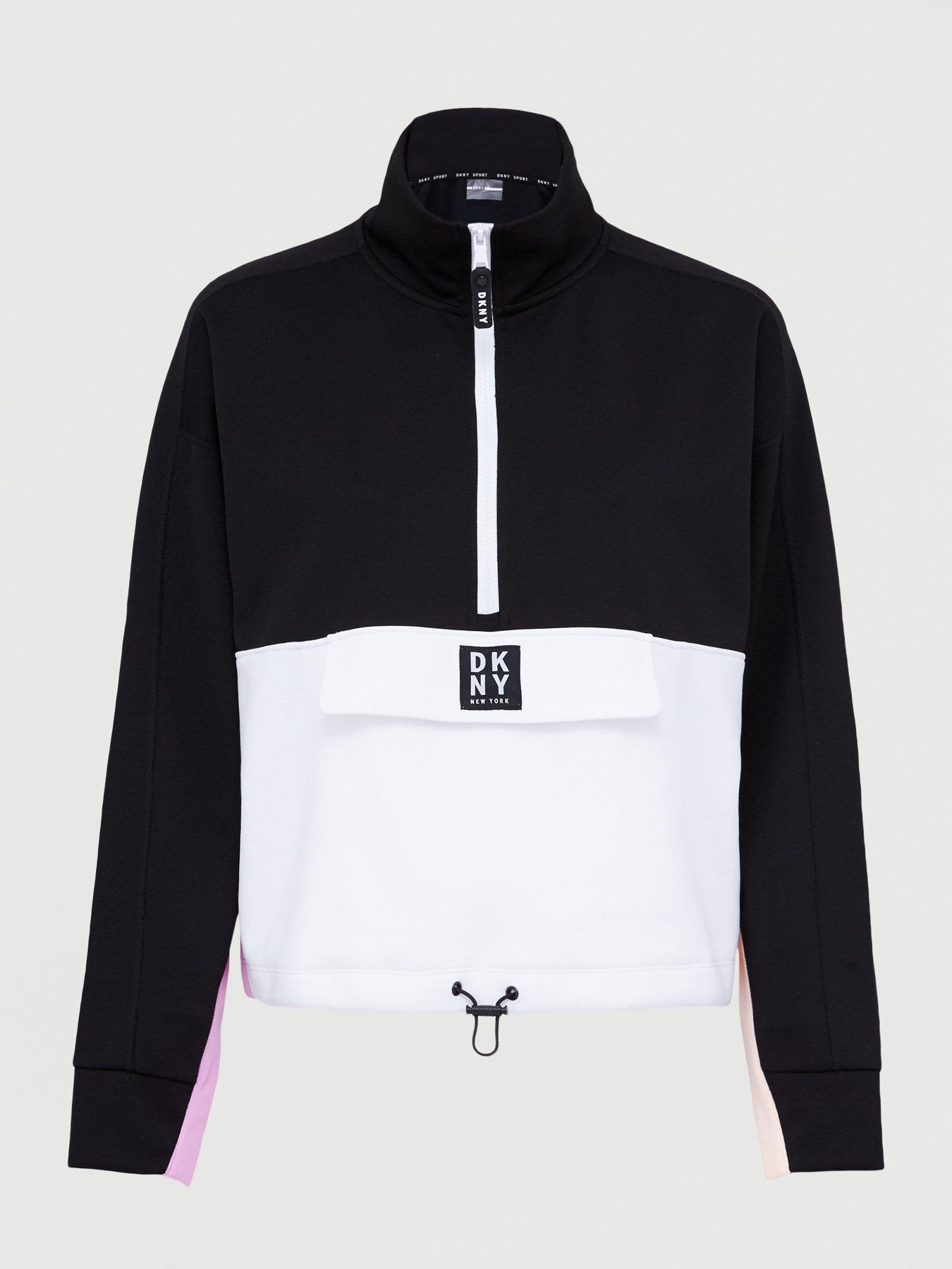 colour block half zip sweatshirt