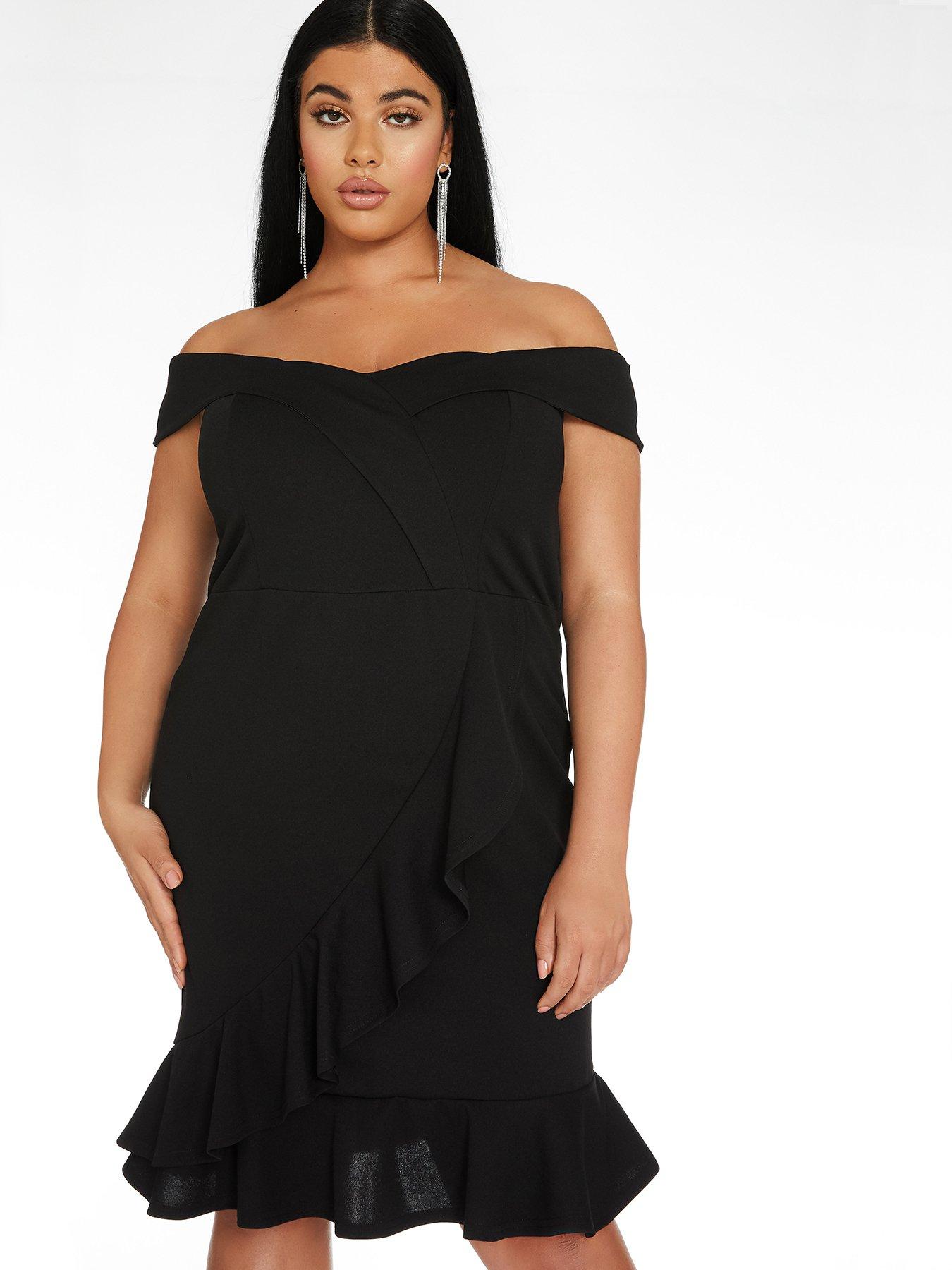 quiz curve black dress