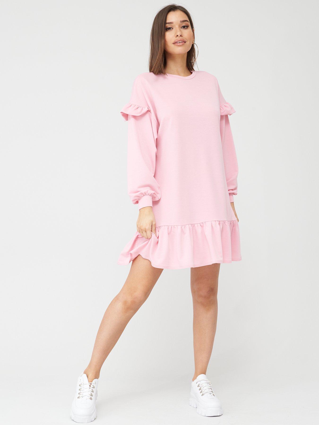 Boohoo Boohoo Ruffle Sleeve Drop Hem 