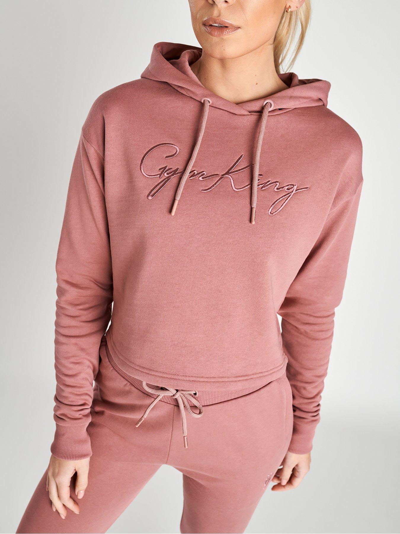 pink gym king hoodie