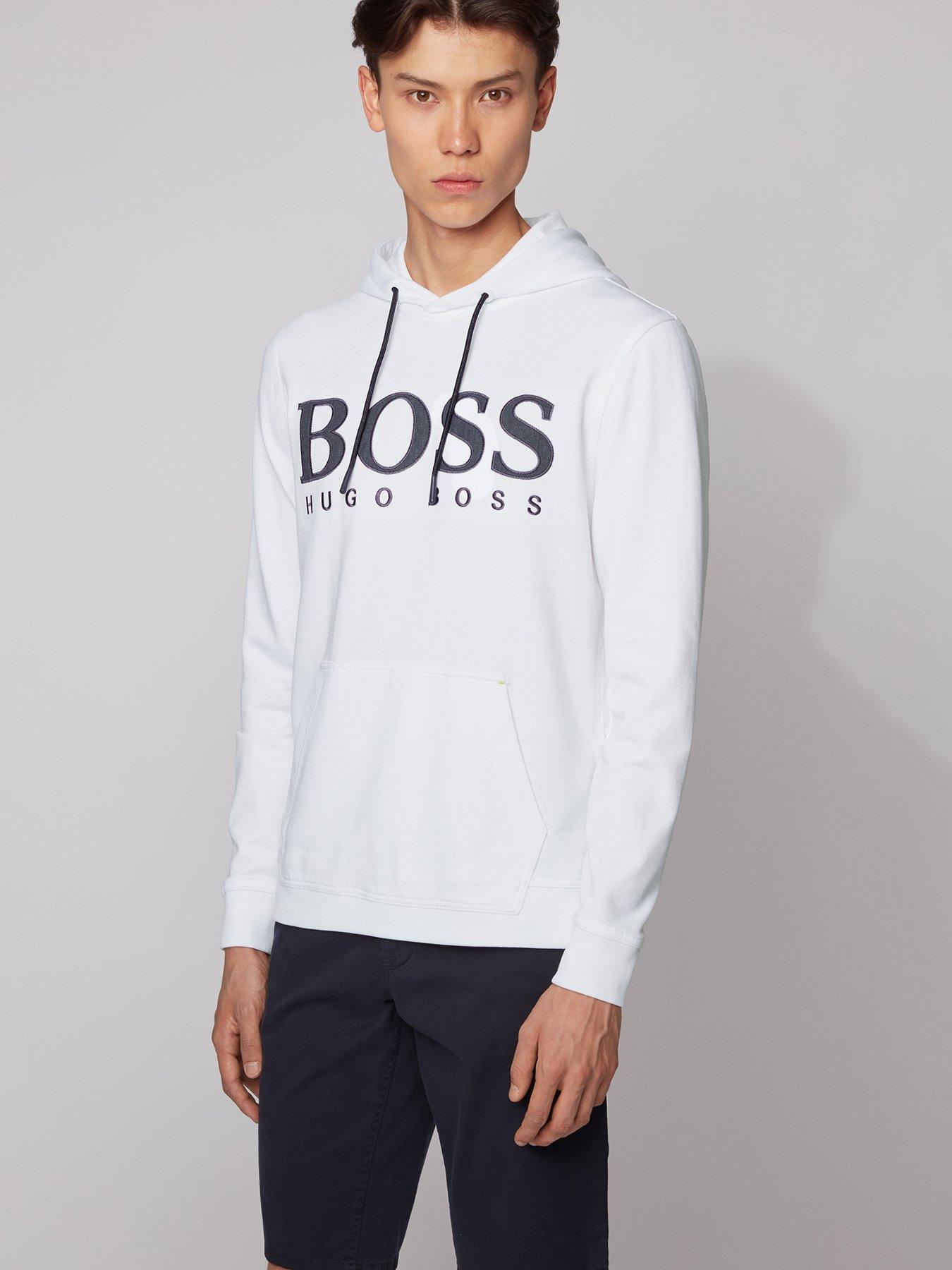 boss panel logo overhead hoodie