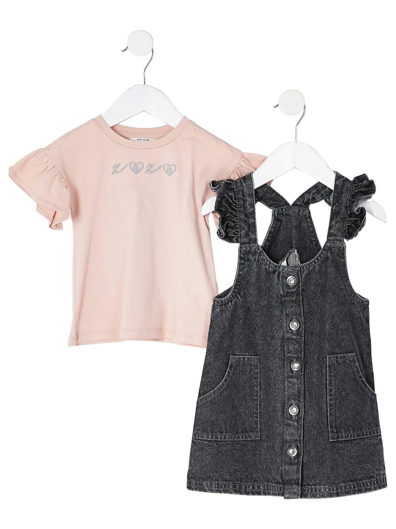 river island utility denim dress