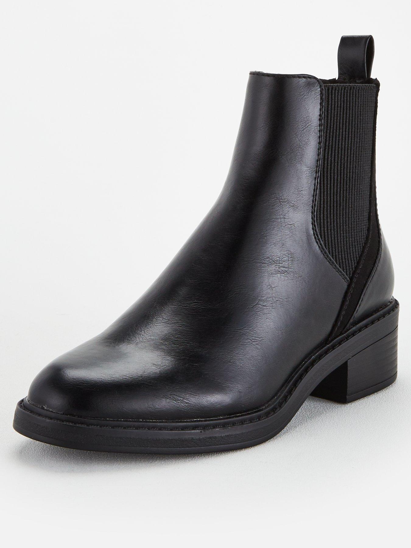 plain black boots ladies
