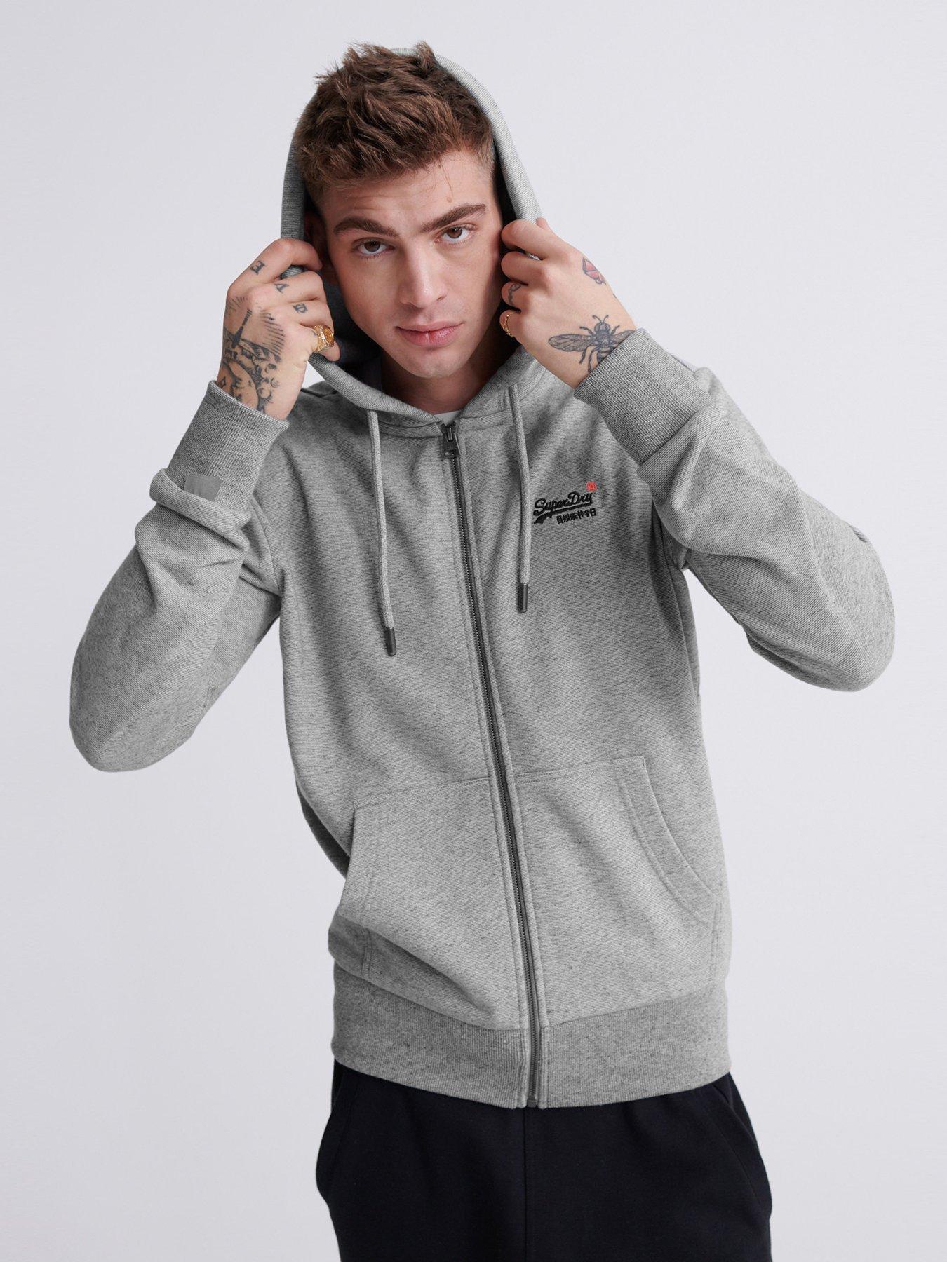 light grey zip hoodie