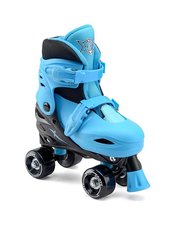 Xootz Kids Quad Skates Pink/Blue Beginner Adjustable Roller Skates Girls 