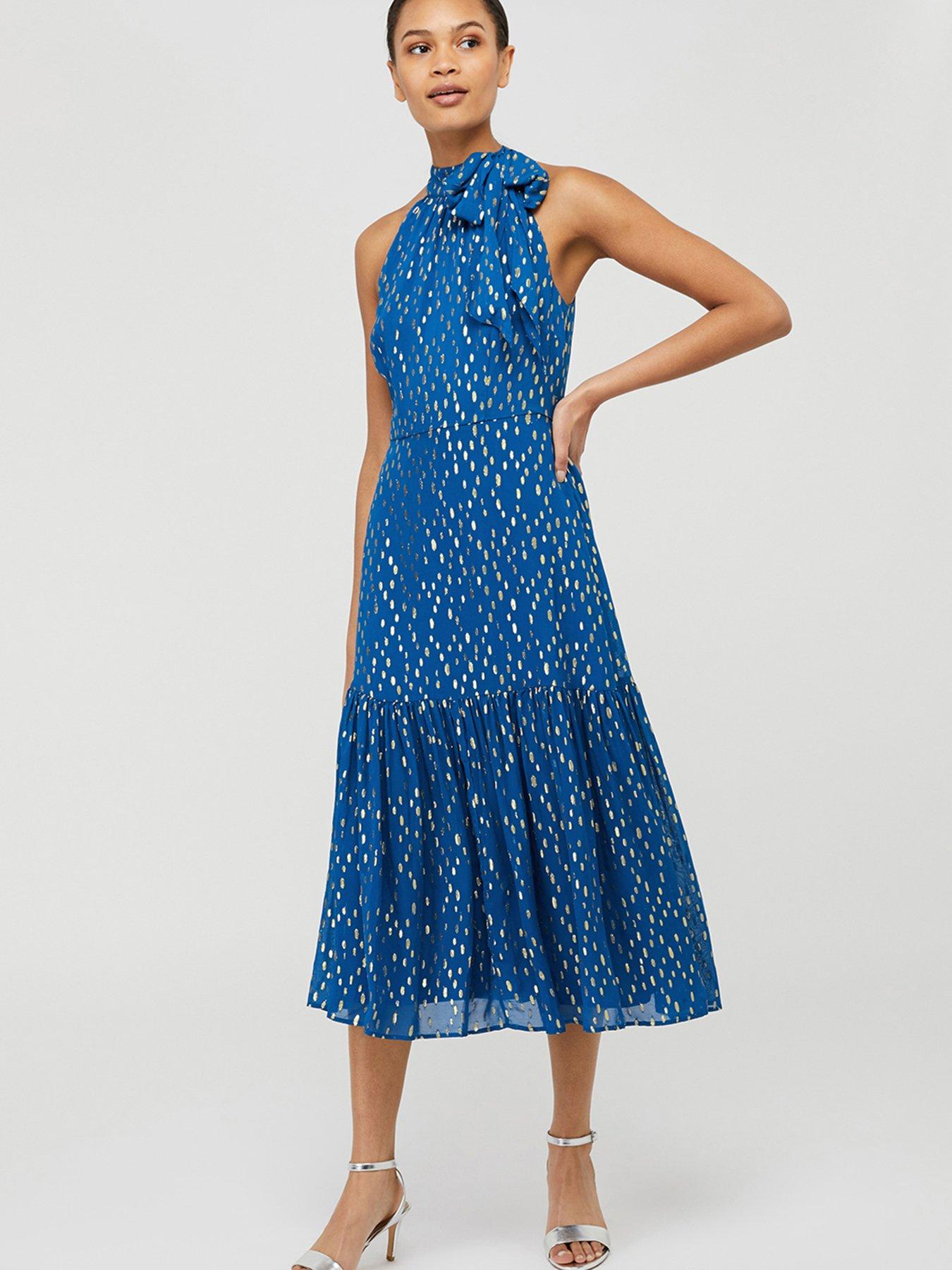 monsoon blue midi dress