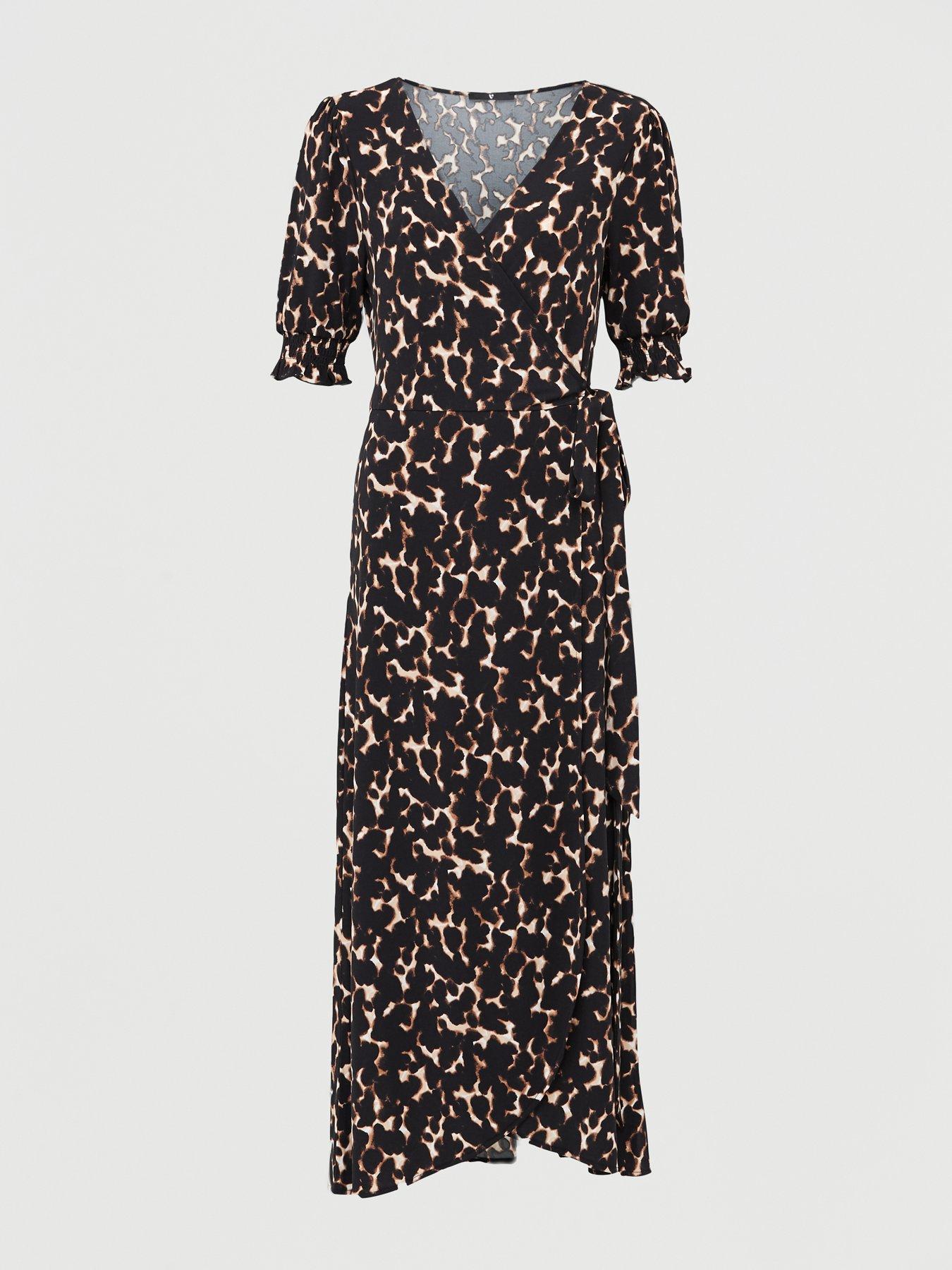 v by very leopard print dress