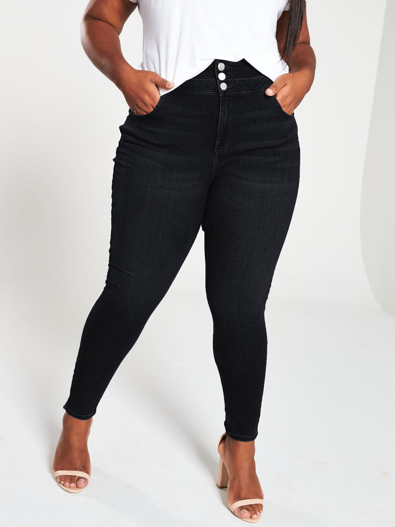 high waisted shaping jeans