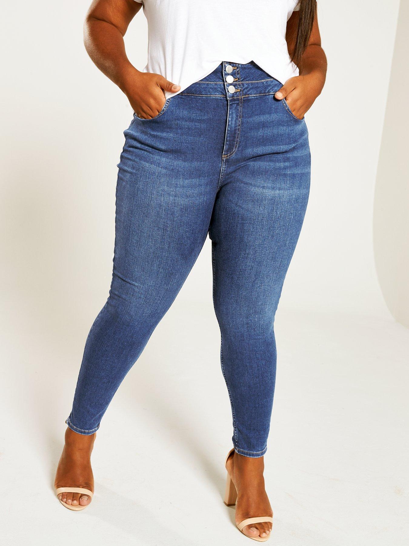 high waisted shaping jeans