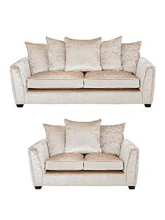 prod1089313728: Glitz 3 Seater + 2 Seater Fabric Scatter Back Sofa - Champagne (Buy and SAVE!) prod1089313728: Glitz 3 Seater + 2 Seater Fabric Scatter Back Sofa - Champagne (Buy and SAVE!)