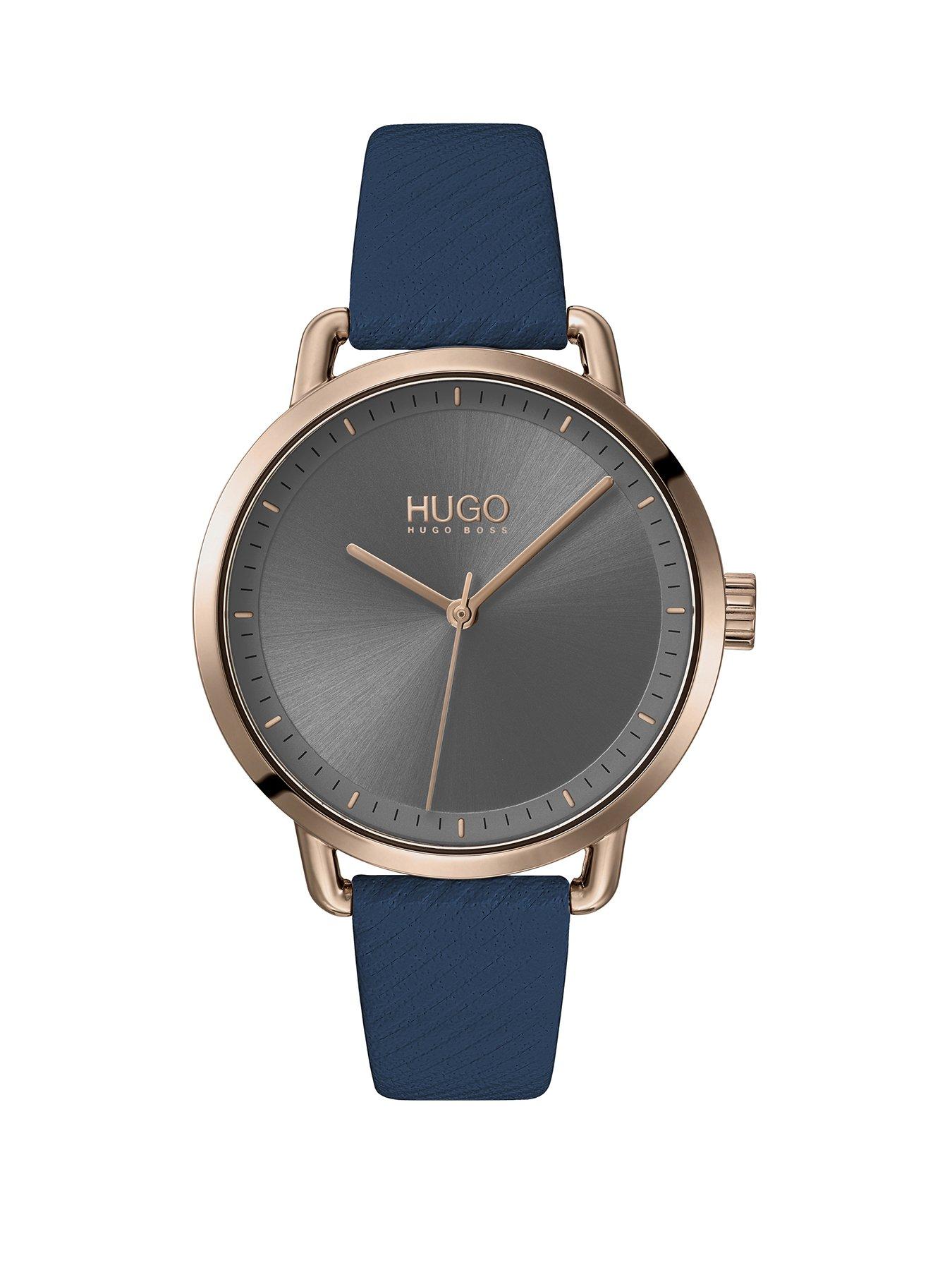 hugo grey ip grey dial bracelet watch