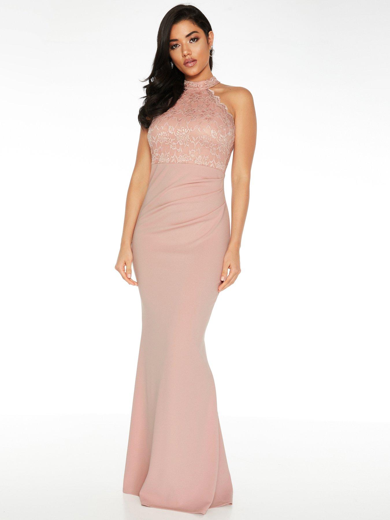 quiz pink bridesmaid dress