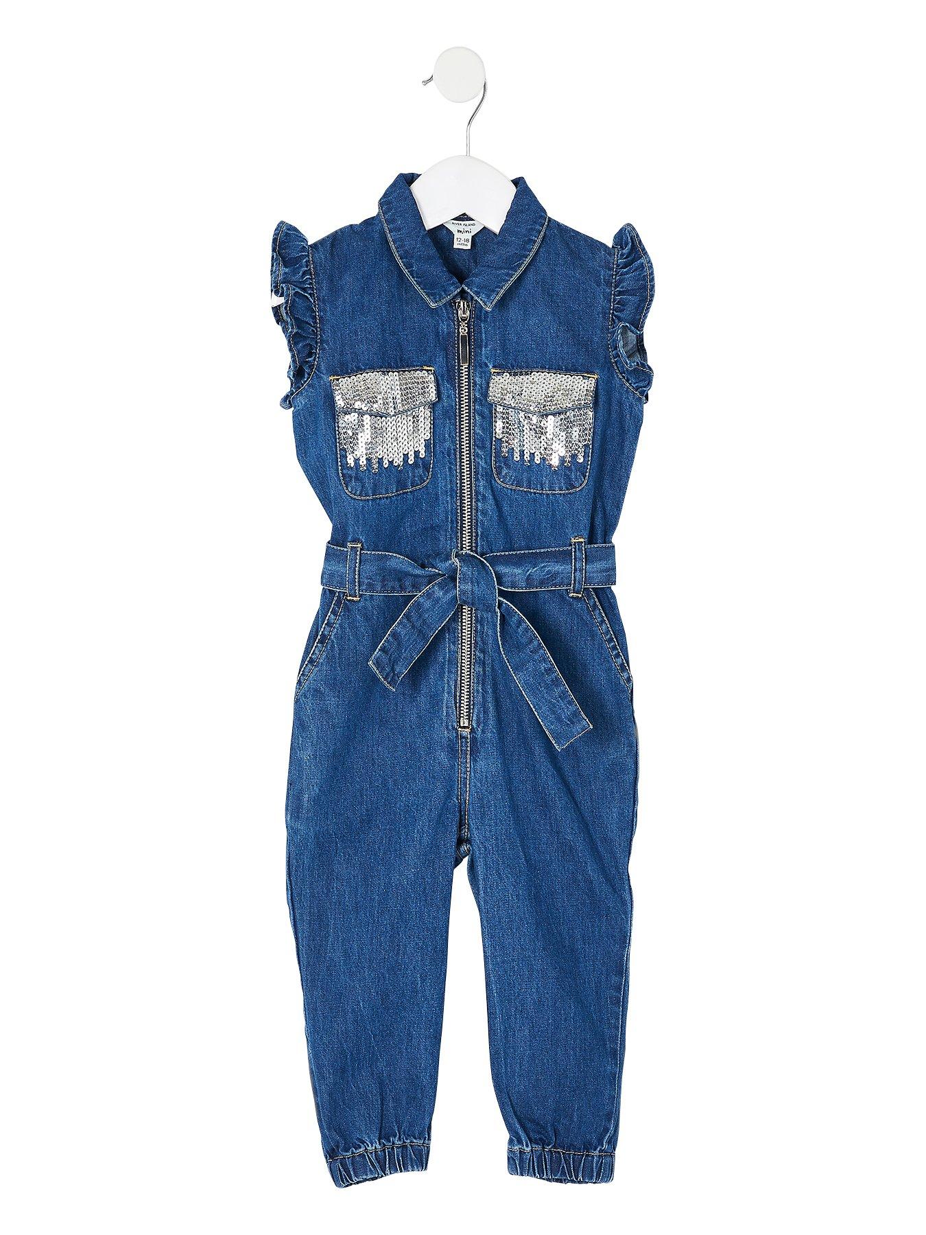 river island denim boiler suit