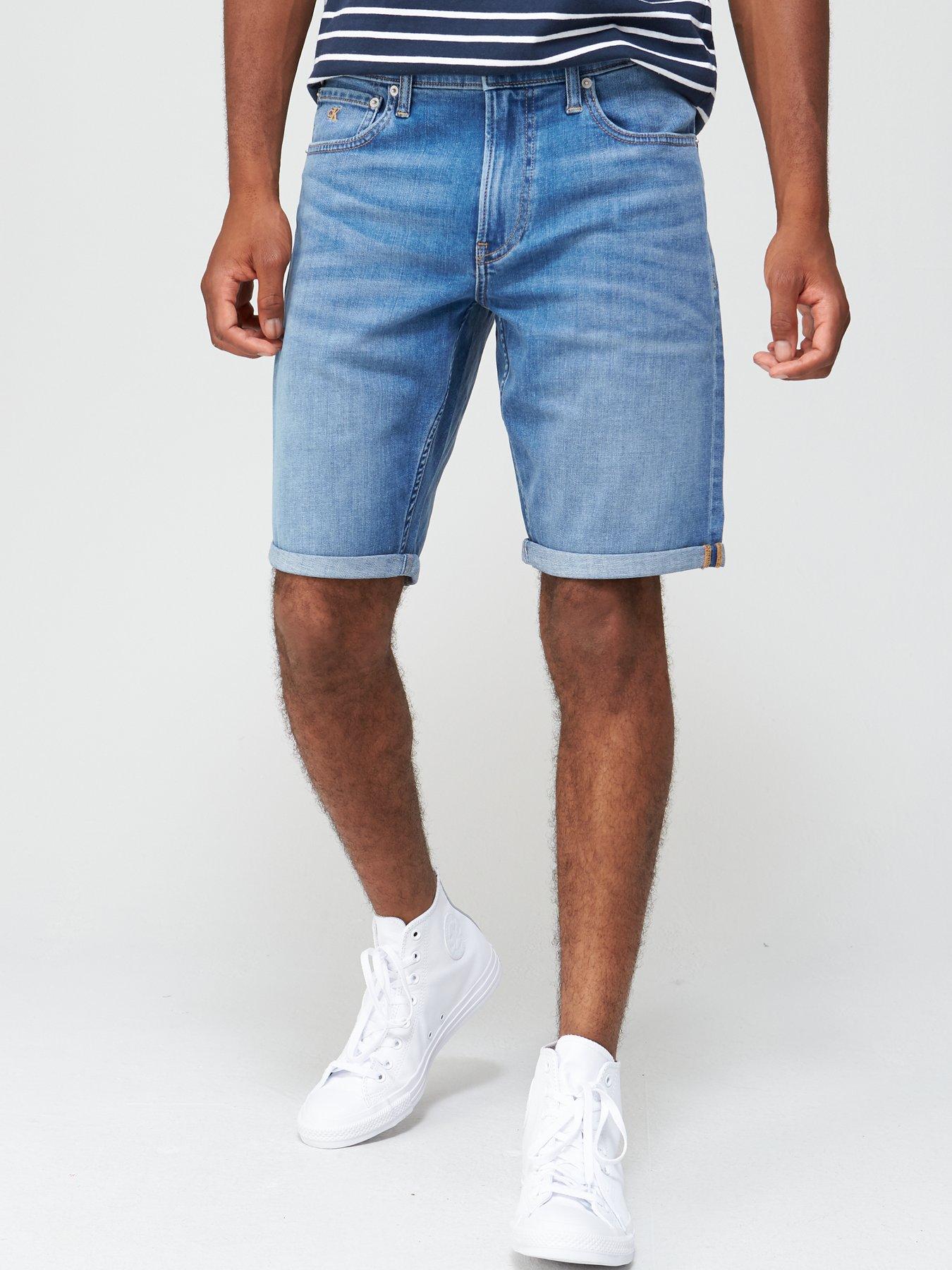 calvin klein denim shorts mens