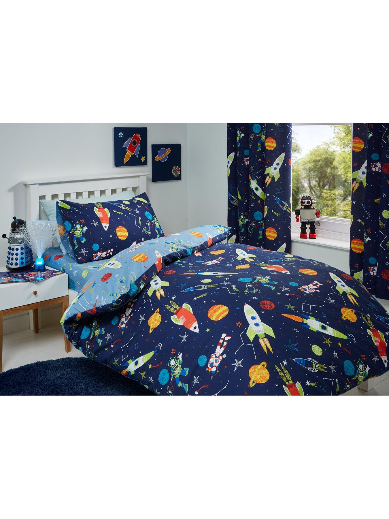 Bedlam Supersonic Glow In The Dark Single Duvet Cover Set