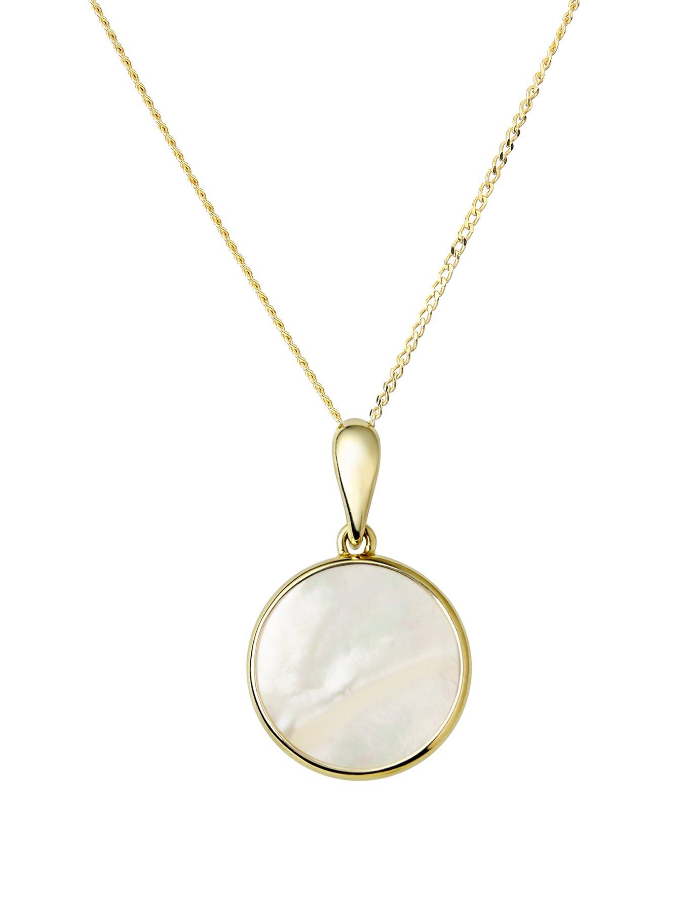 mother of pearl pendant necklace