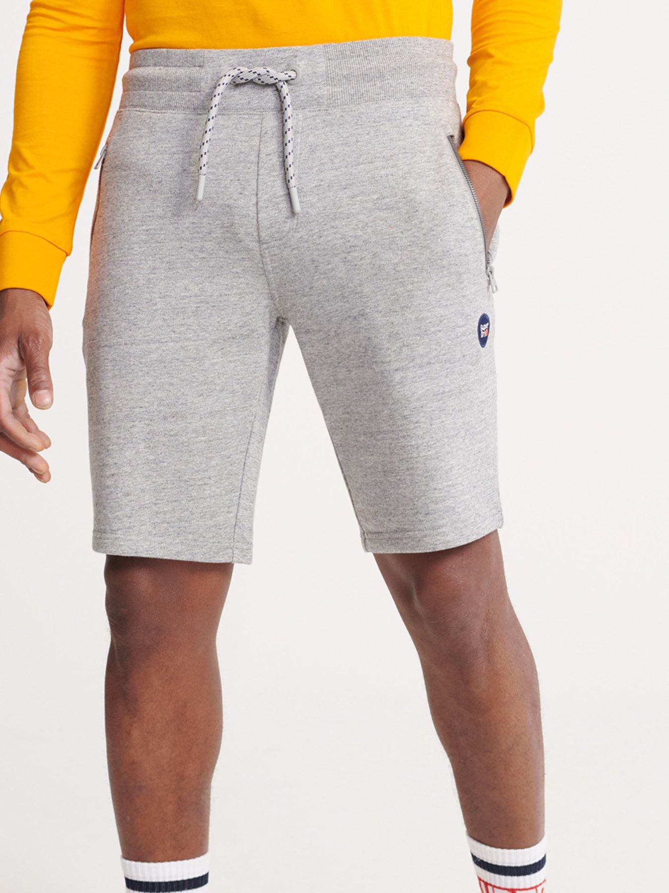 mens grey jogger shorts