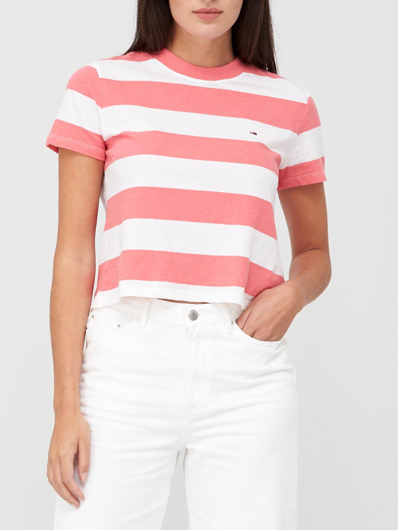 tommy jeans t shirt pink