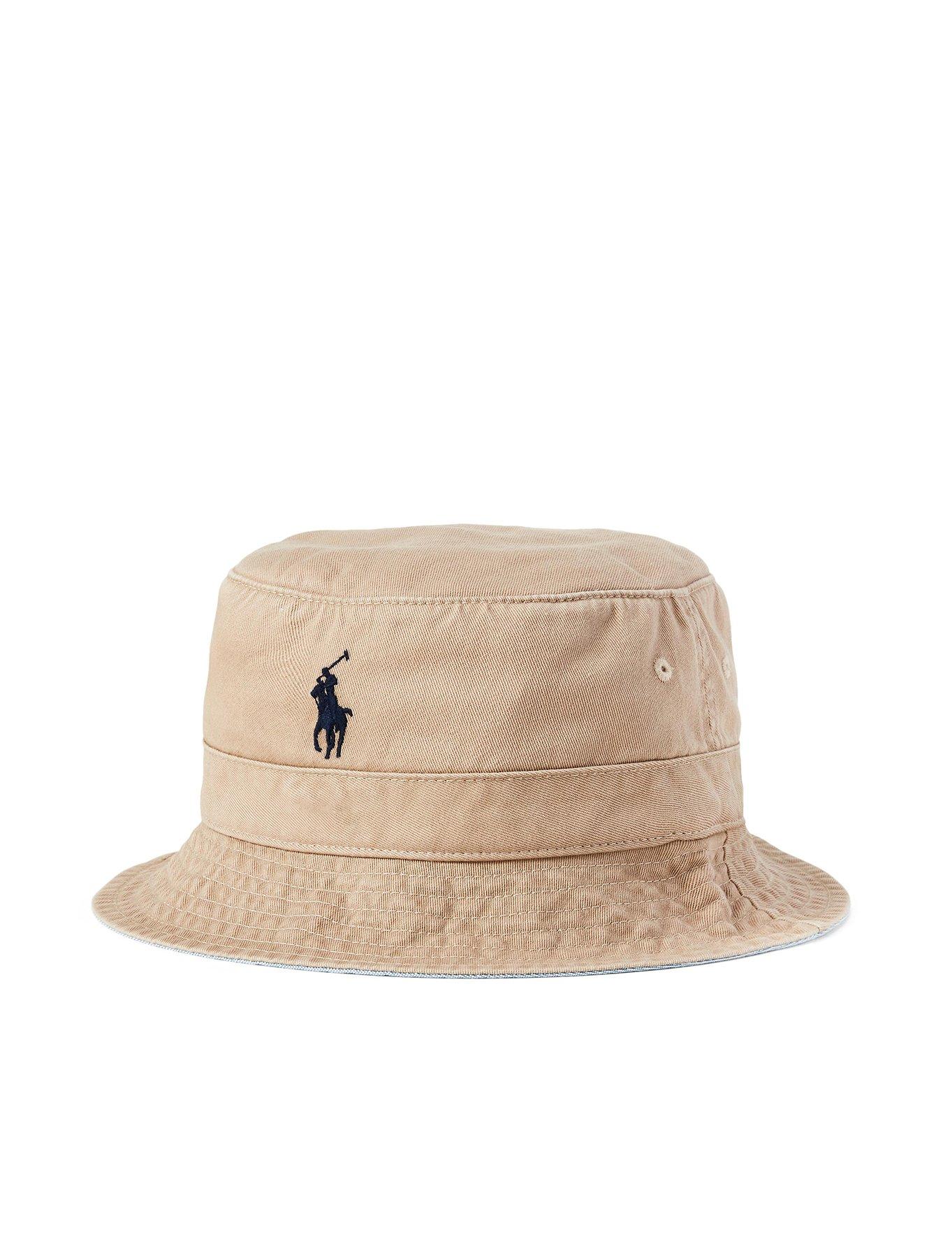 beige polo bucket hat