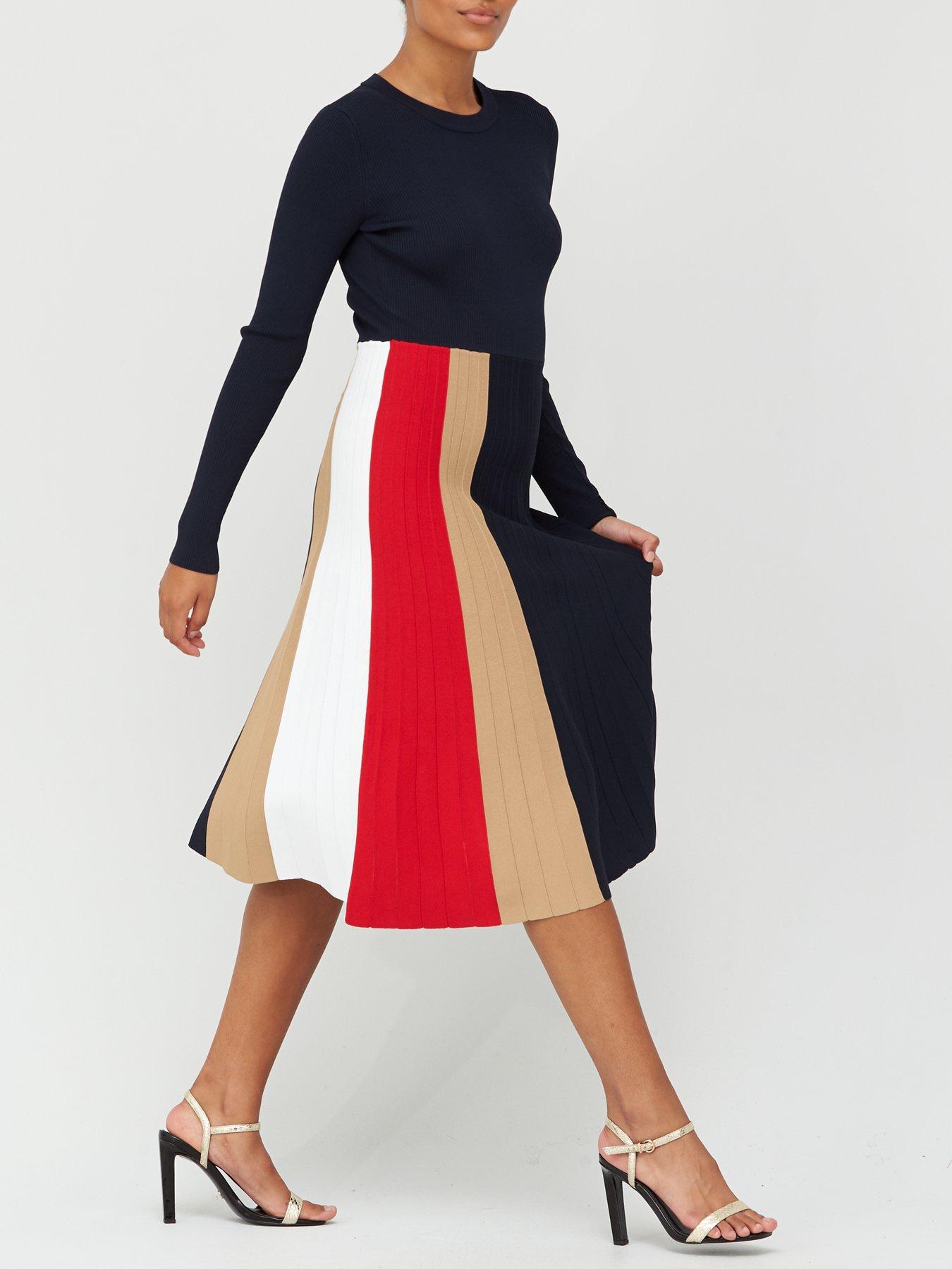 tommy hilfiger fancy pleated dress