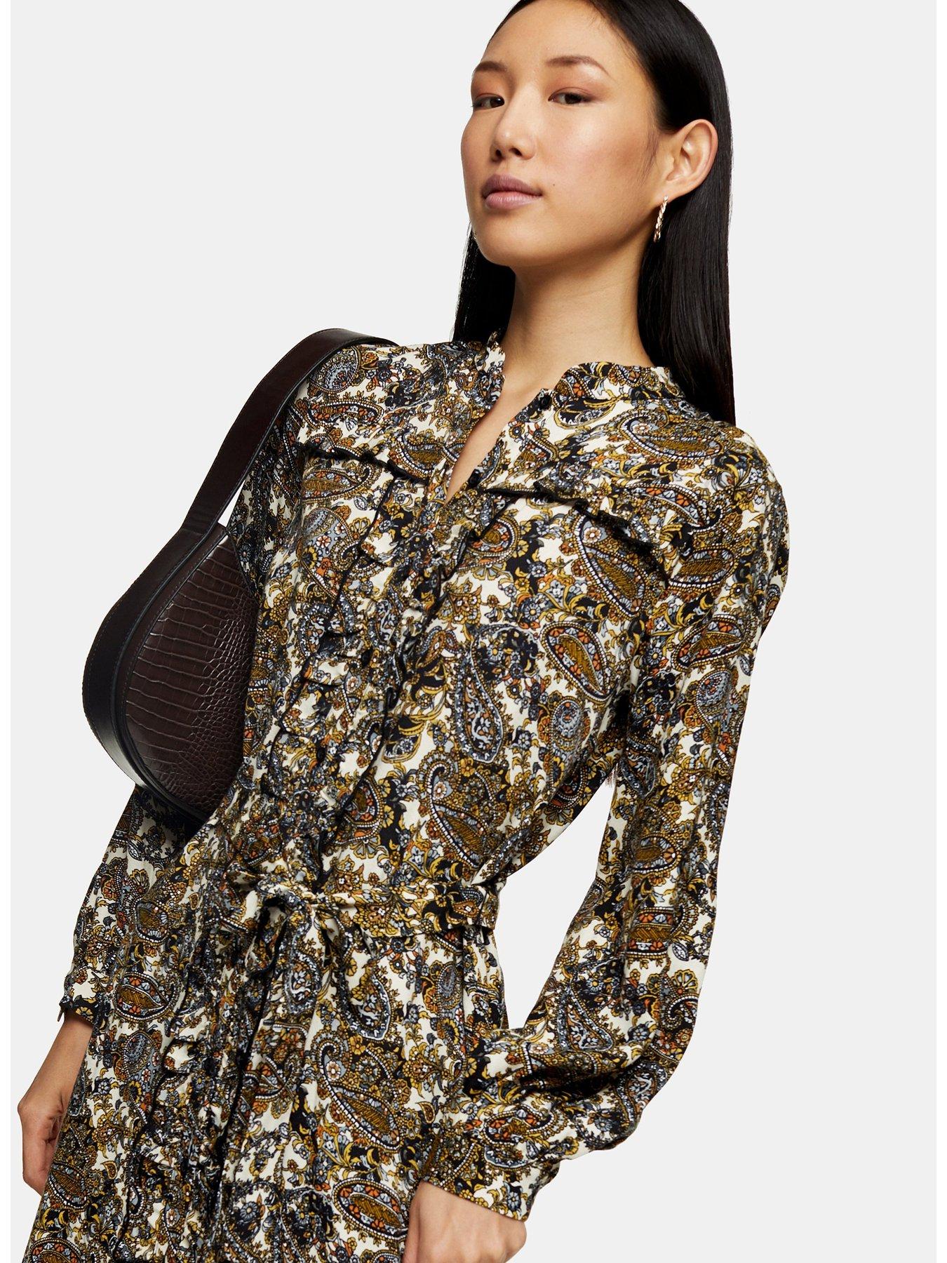 topshop paisley shirt dress